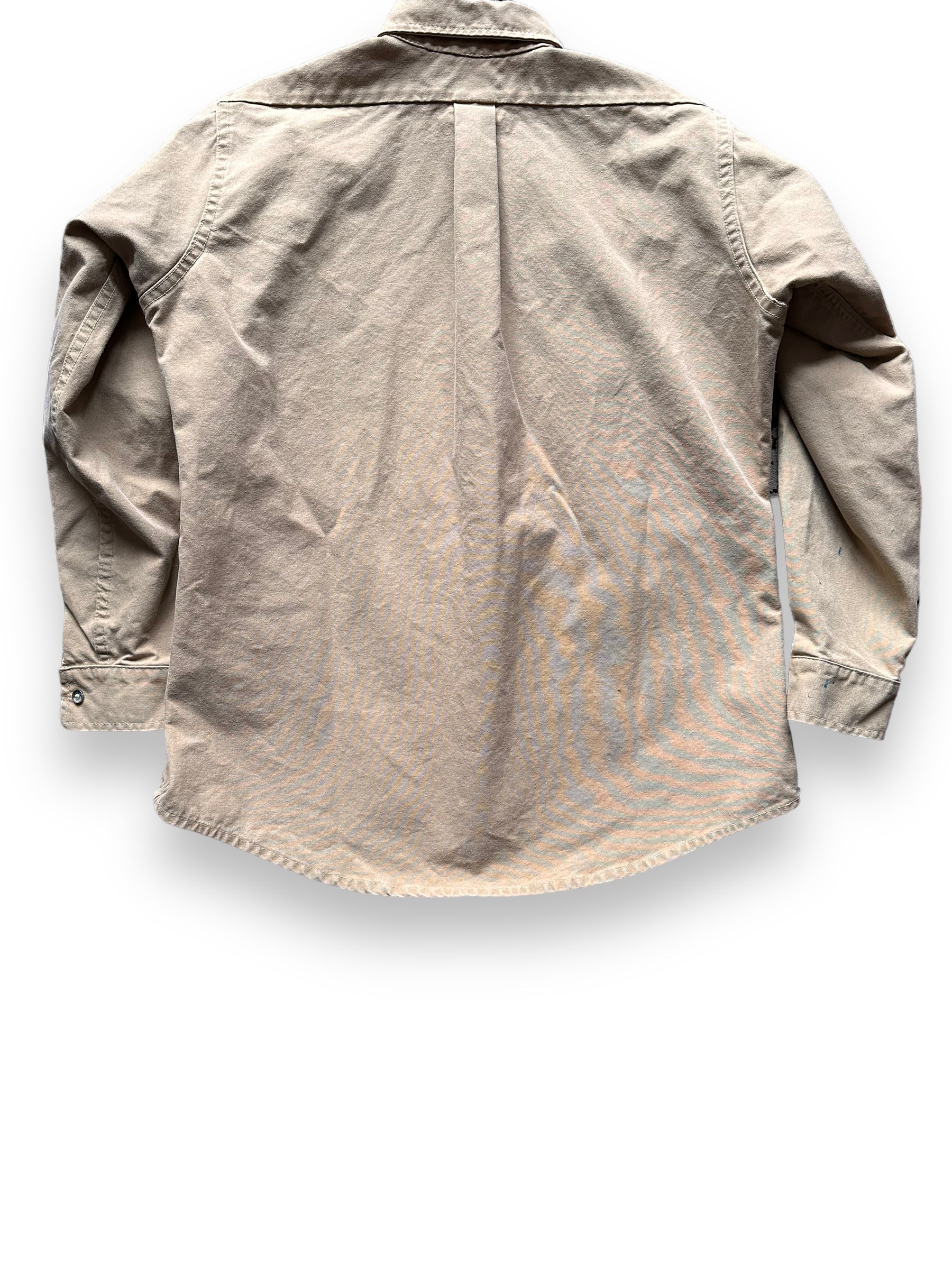 back of Vintage Filson Canvas Shirt |  Barn Owl Vintage Goods | Vintage Filson Workwear Seattle