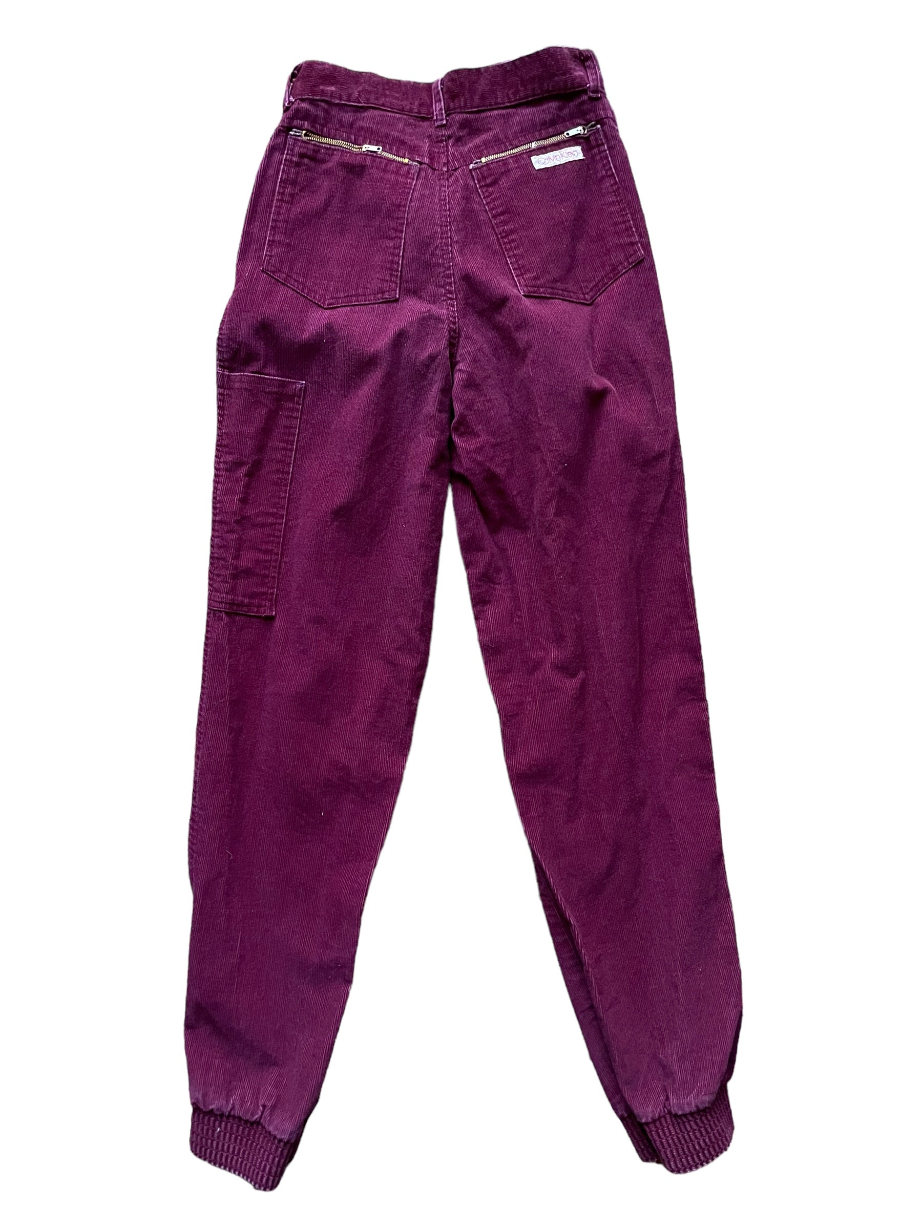 Full back view of Vintage 1970s Calvin Klein Corduroy Pants W26 | Barn Owl Vintage Seattle | Vintage Corduroy Pants