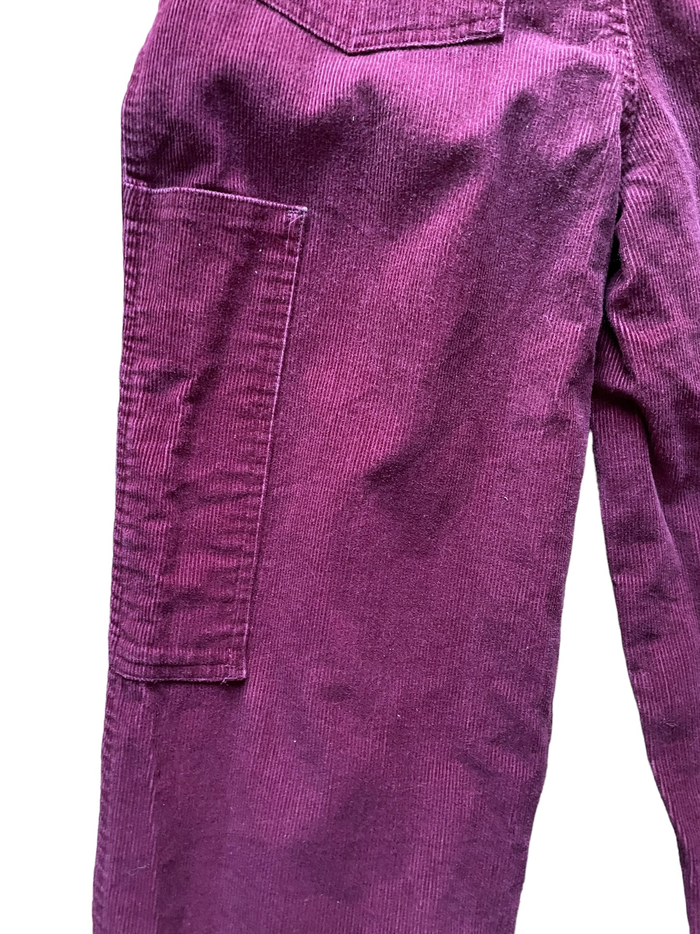 Utility pocket view of Vintage 1970s Calvin Klein Corduroy Pants W26 | Barn Owl Vintage Seattle | Vintage Corduroy Pants