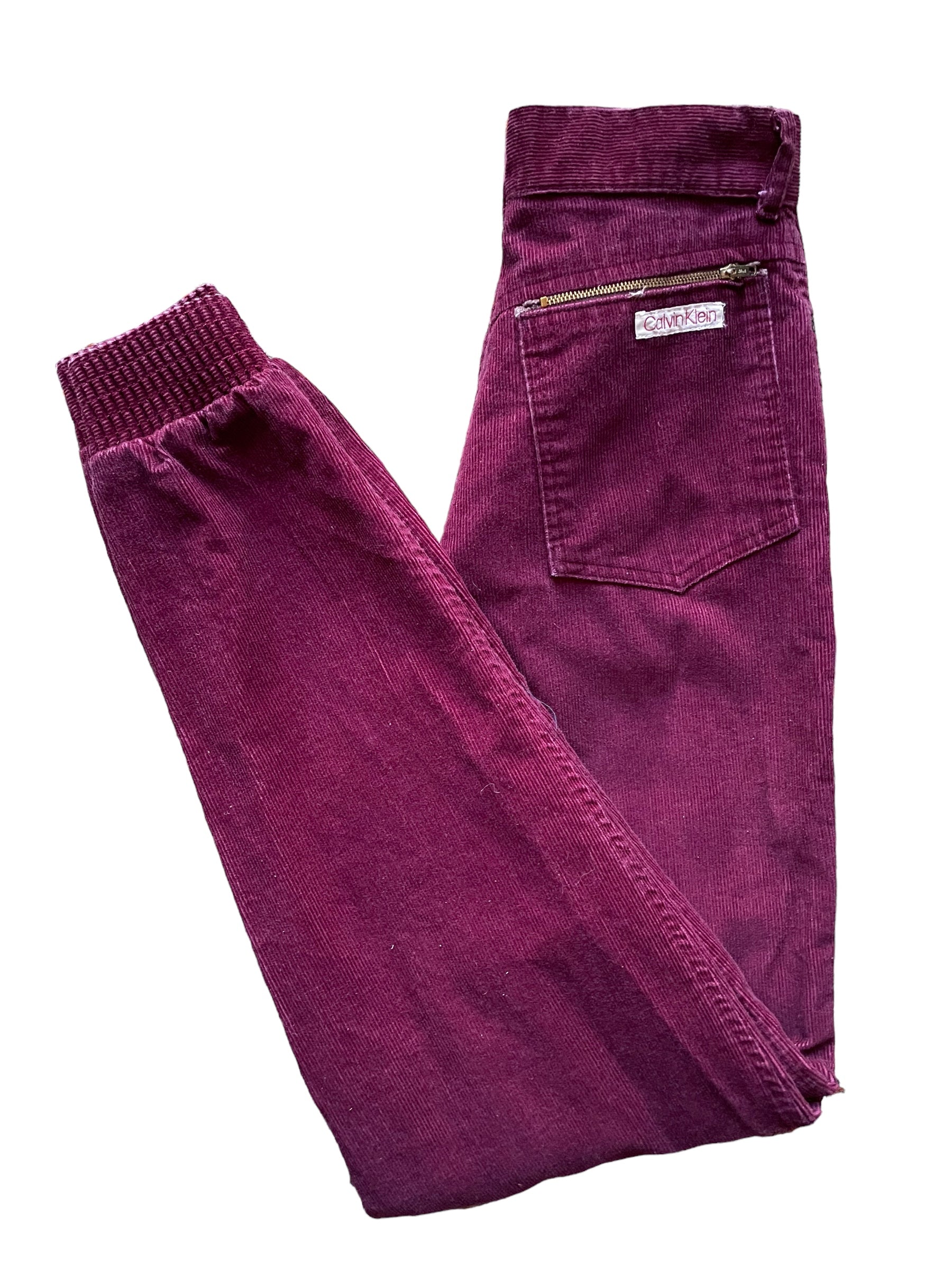 Folded view of Vintage 1970s Calvin Klein Corduroy Pants W26 | Barn Owl Vintage Seattle | Vintage Corduroy Pants