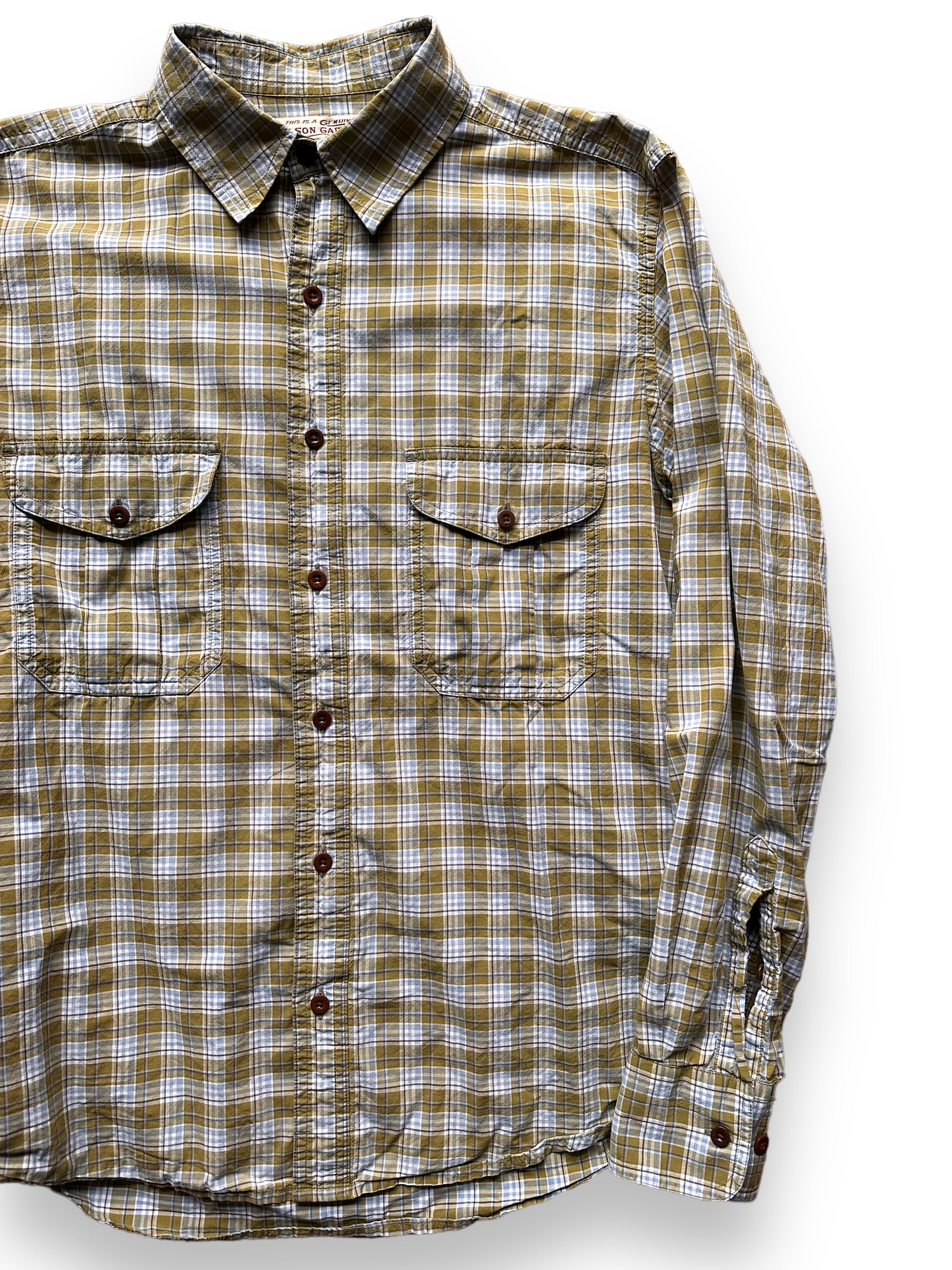 front left of Filson Cotton Lightweight Shirt |  Barn Owl Vintage Goods | Vintage Filson Workwear Seattle