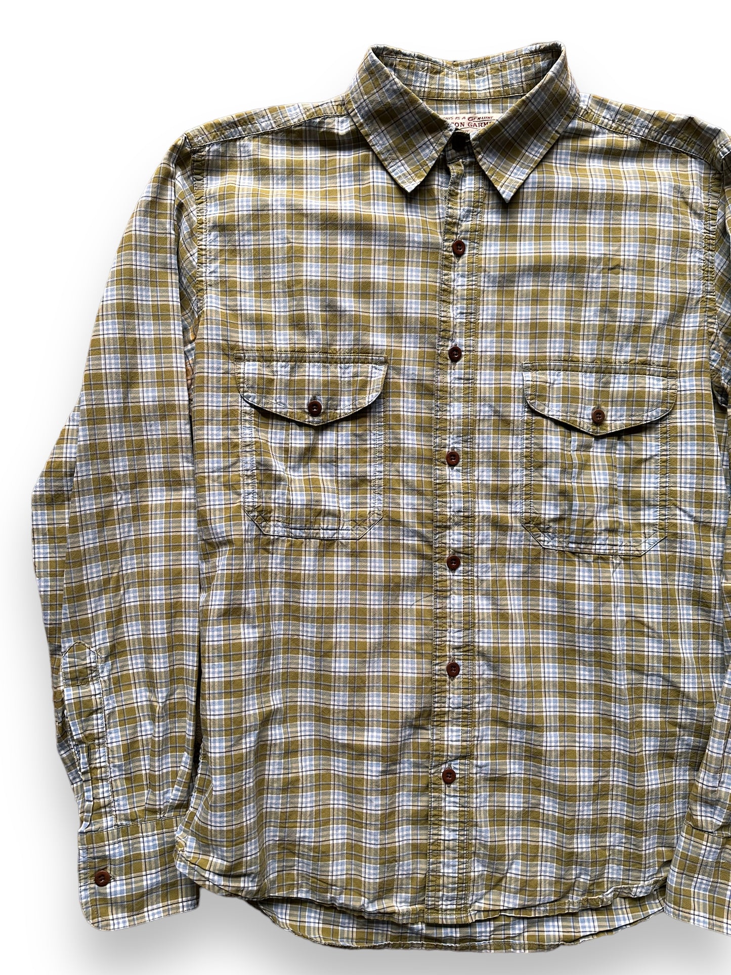 front right of Filson Cotton Lightweight Shirt |  Barn Owl Vintage Goods | Vintage Filson Workwear Seattle