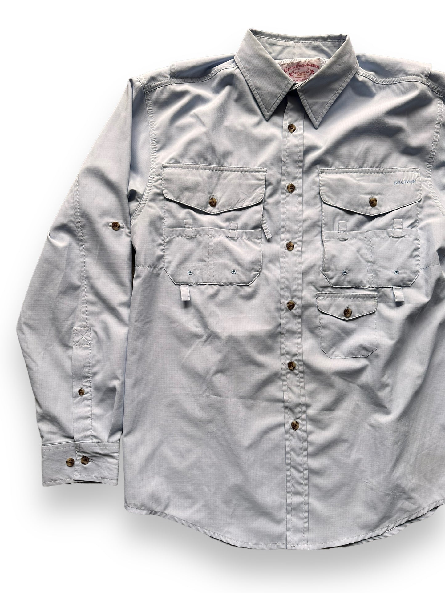 front right of Filson Ultralight Button Up Shirt |  Barn Owl Vintage Goods | Vintage Filson Workwear Seattle