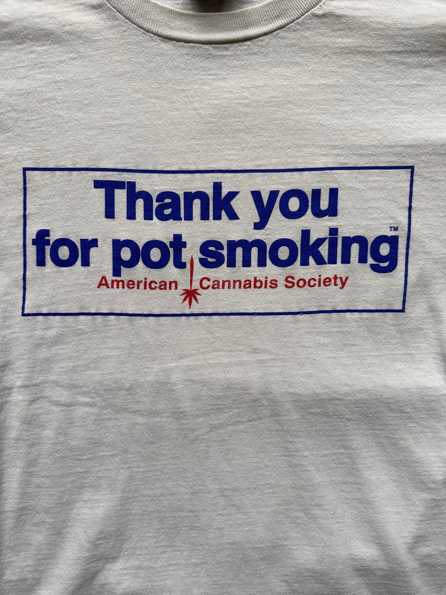 graphic of Vintage "Thank You For Pot Smoking" Tee SZ L |  Vintage Tee Seattle | Barn Owl Vintage