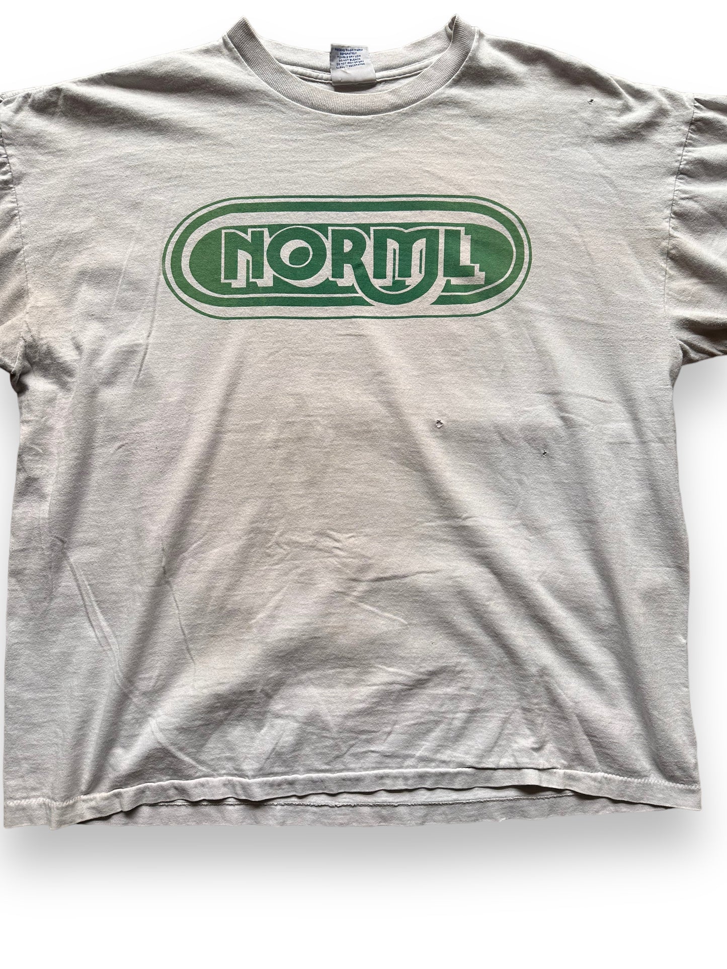 front close up of Vintage Norml Weed Tee SZ XL |  Vintage Tee Seattle | Barn Owl Vintage