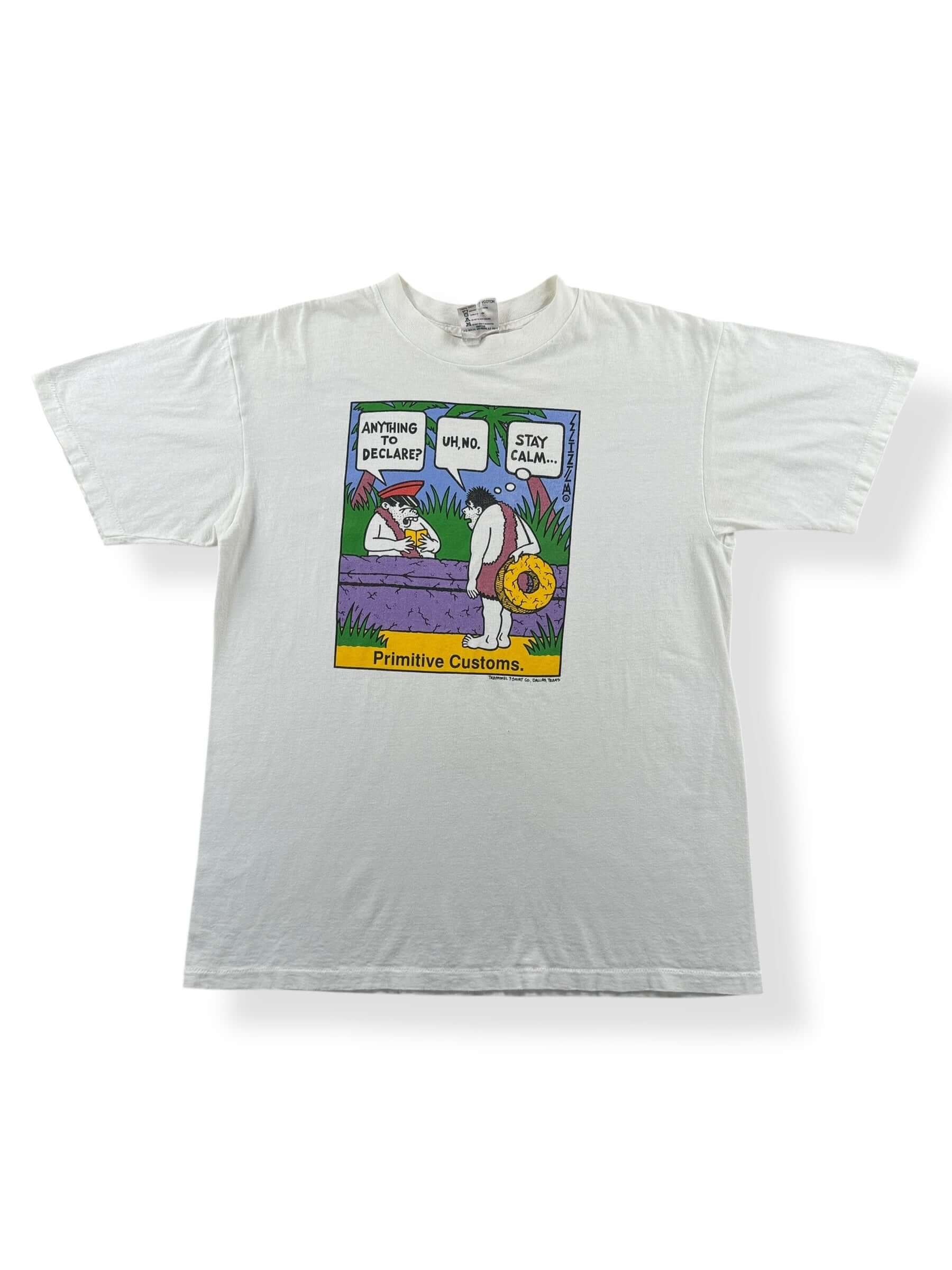 Front Close Up of Vintage Primitive Customs Tee SZ L