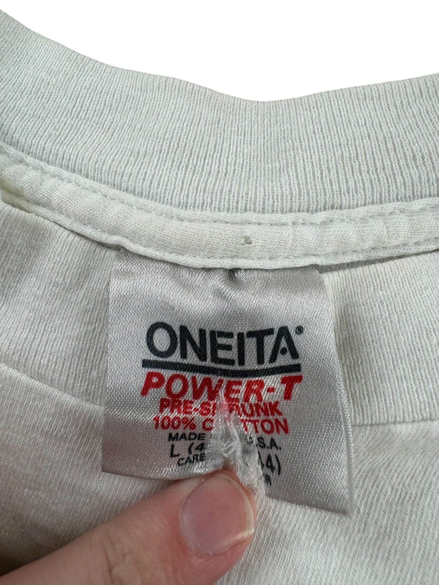 Tag on Vintage Primitive Customs Tee SZ L