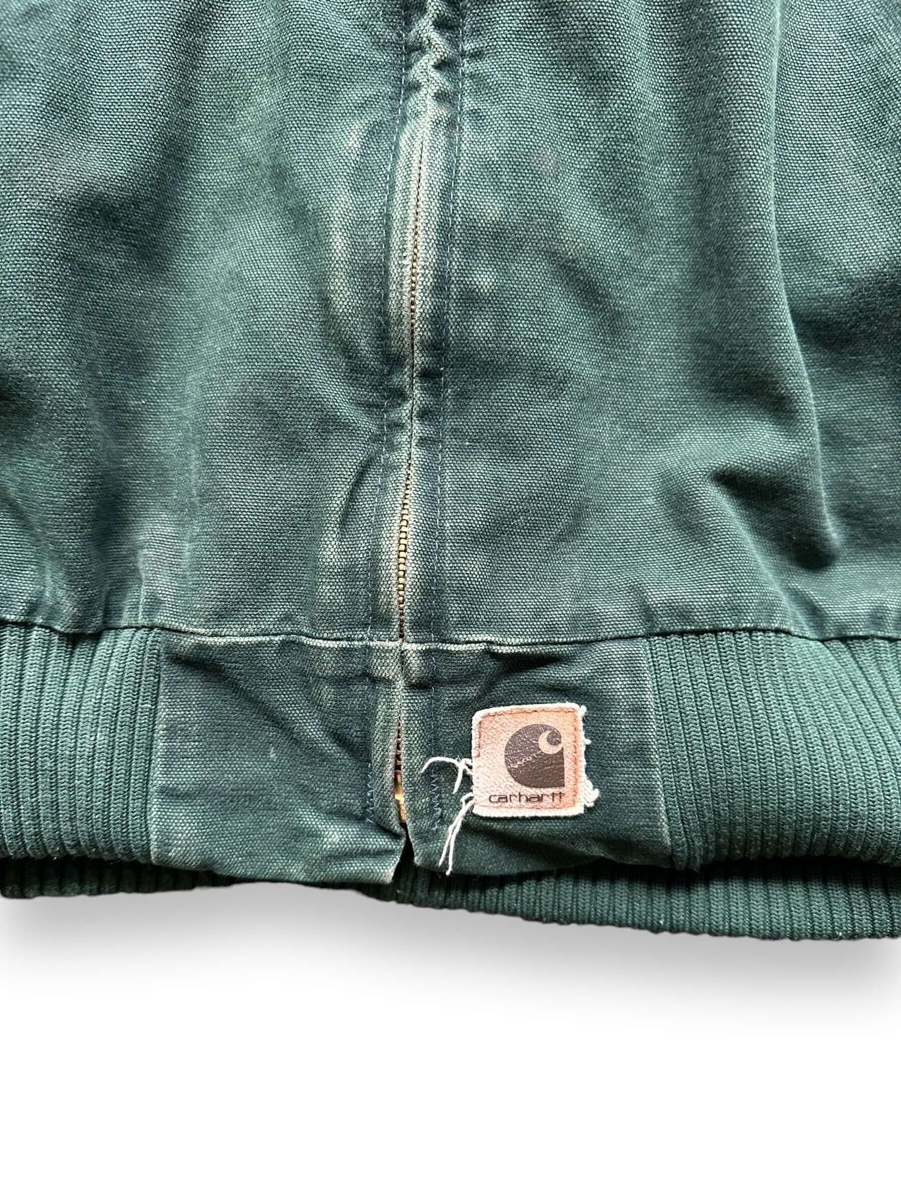 label on Vintage Spruce Green Carhartt Santa Fe Jacket SZ XXL