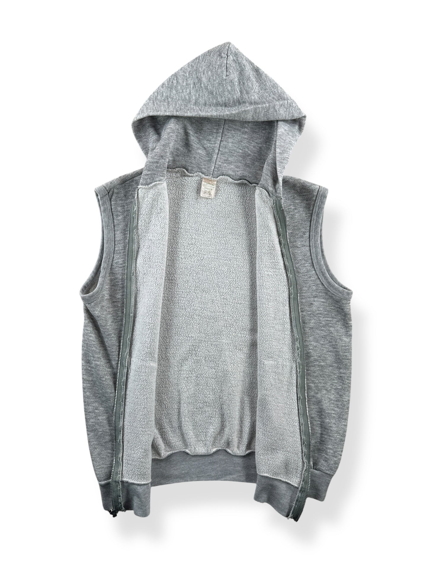 Inside of Vintage Sportswear Sleeveless Zip Up Hoodie SZ M (Fits S)