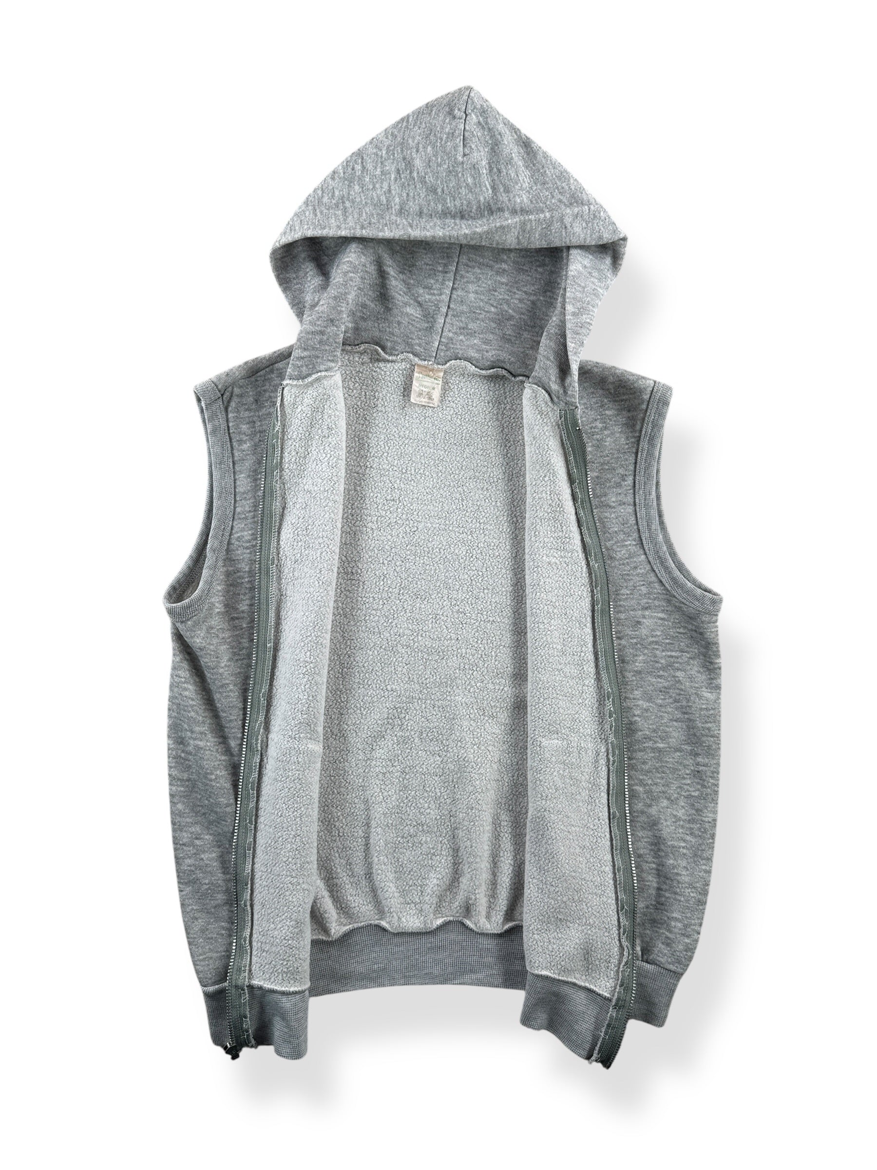 Inside of Vintage Sportswear Sleeveless Zip Up Hoodie SZ M (Fits S)