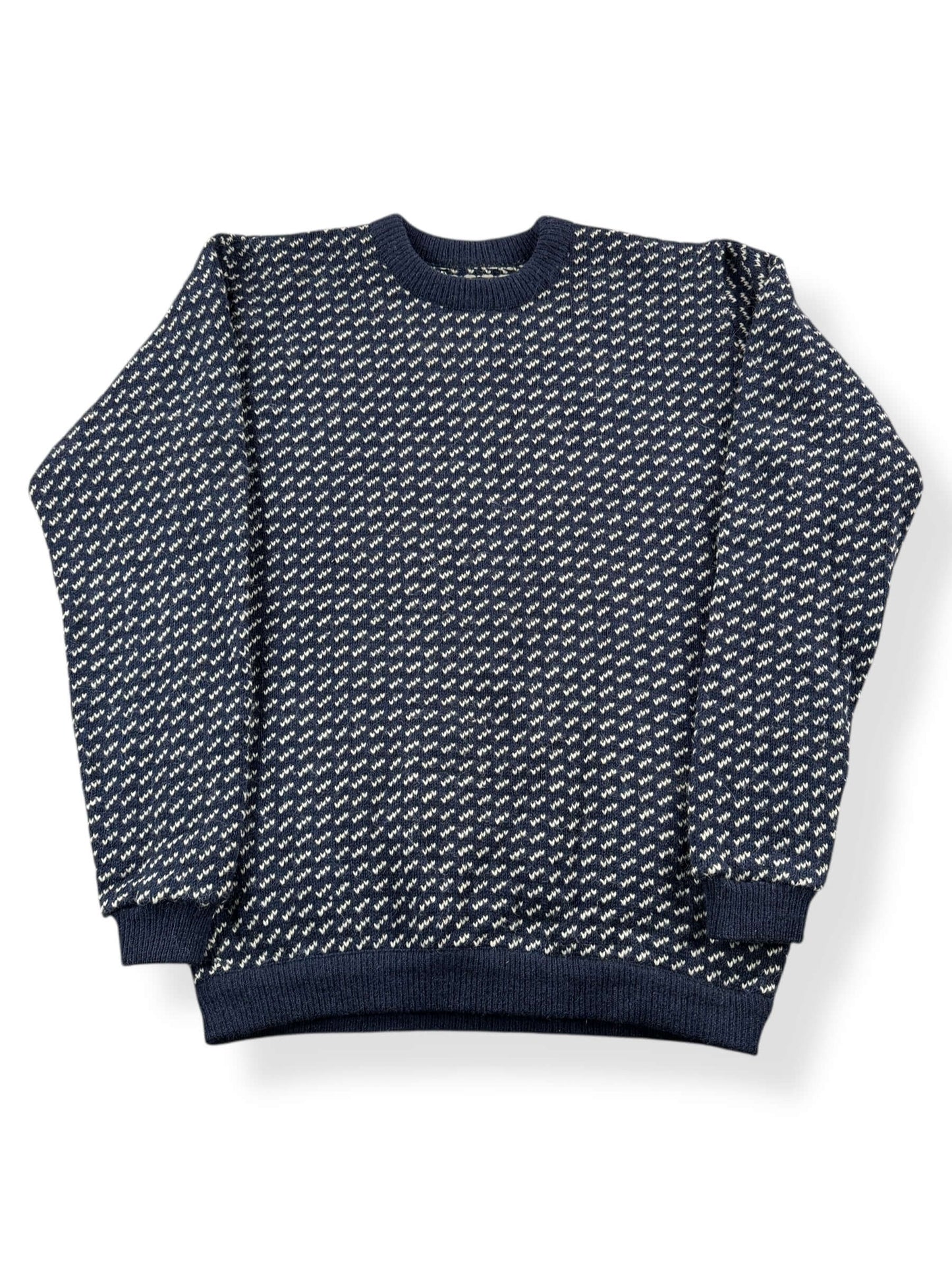 Front View of Vintage L.L. Bean Norwegian Birdseye Sweater SZ XXL