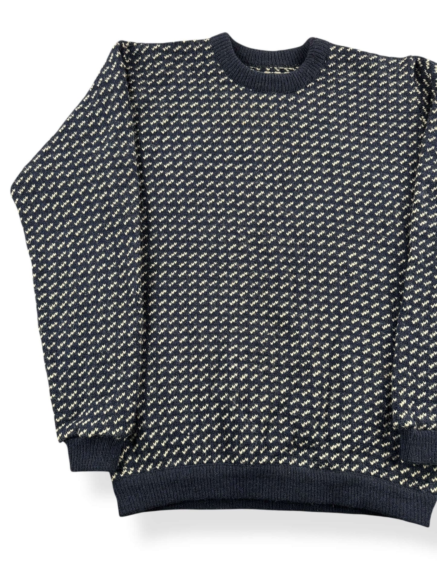 Front Right View of Vintage L.L. Bean Norwegian Birdseye Sweater SZ XXL