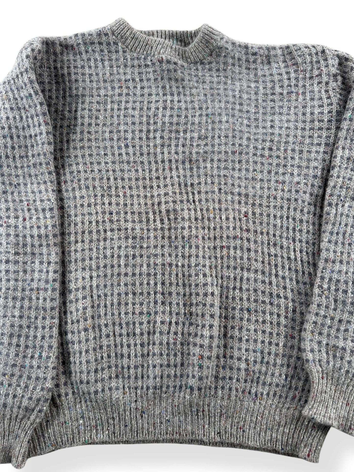 Front Detail of Vintage L.L. Bean Fleck Wool Sweater SZ XL