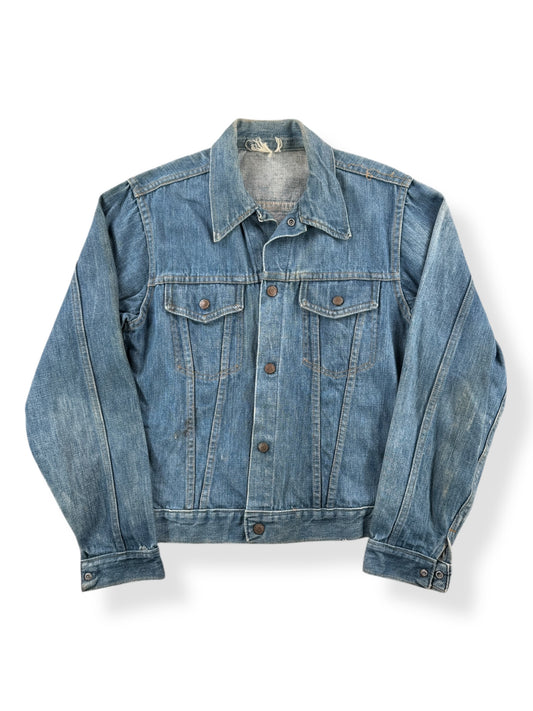 Front of Vintage Homemade Denim Trucker Jacket SZ S