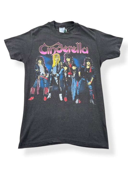 Front View of Vintage Cinderella Night Songs 1986 World Tour Tee SZ M 
