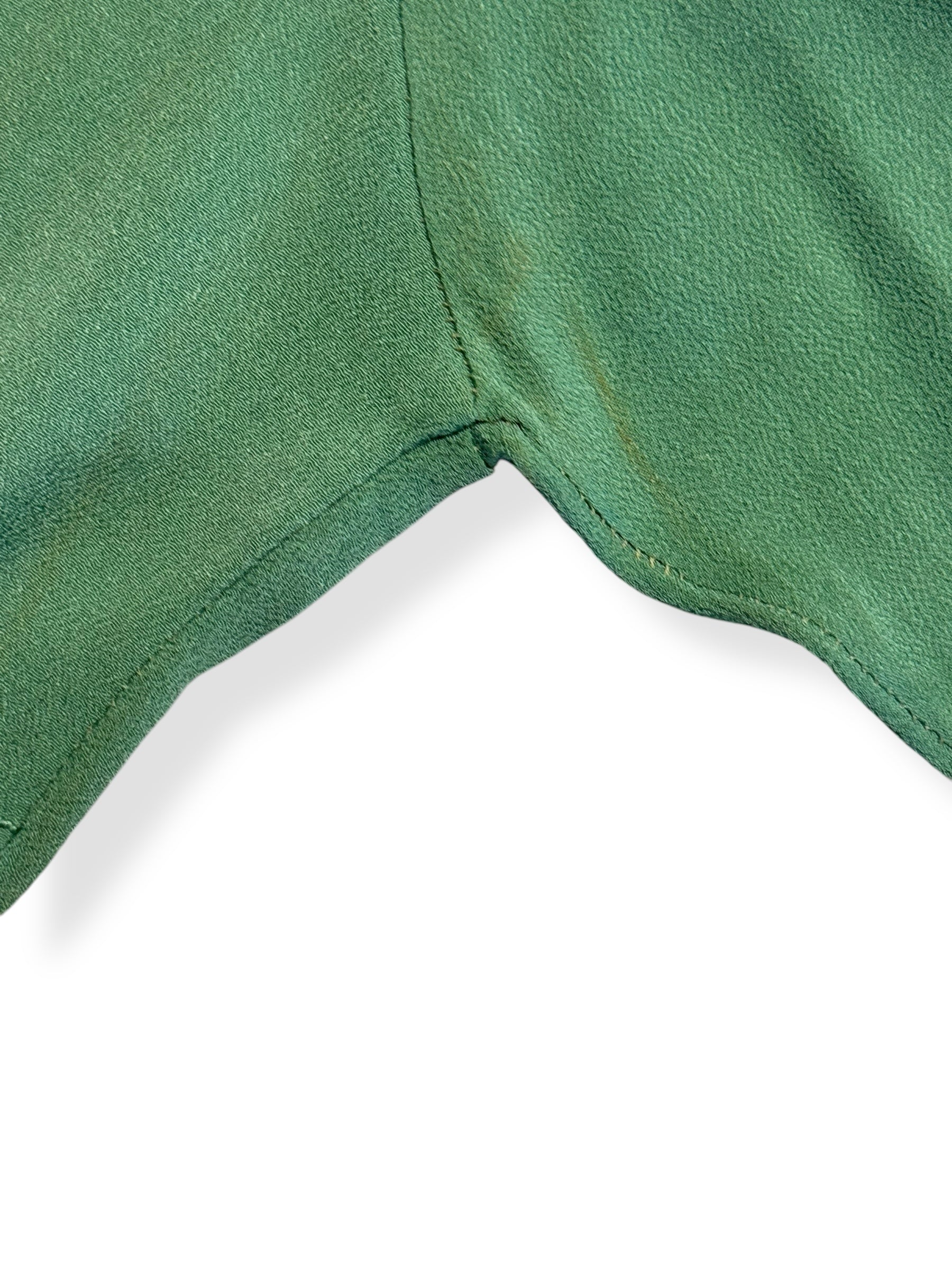 Discoloration of 1930s Sage Green Rayon Lounge Pants S