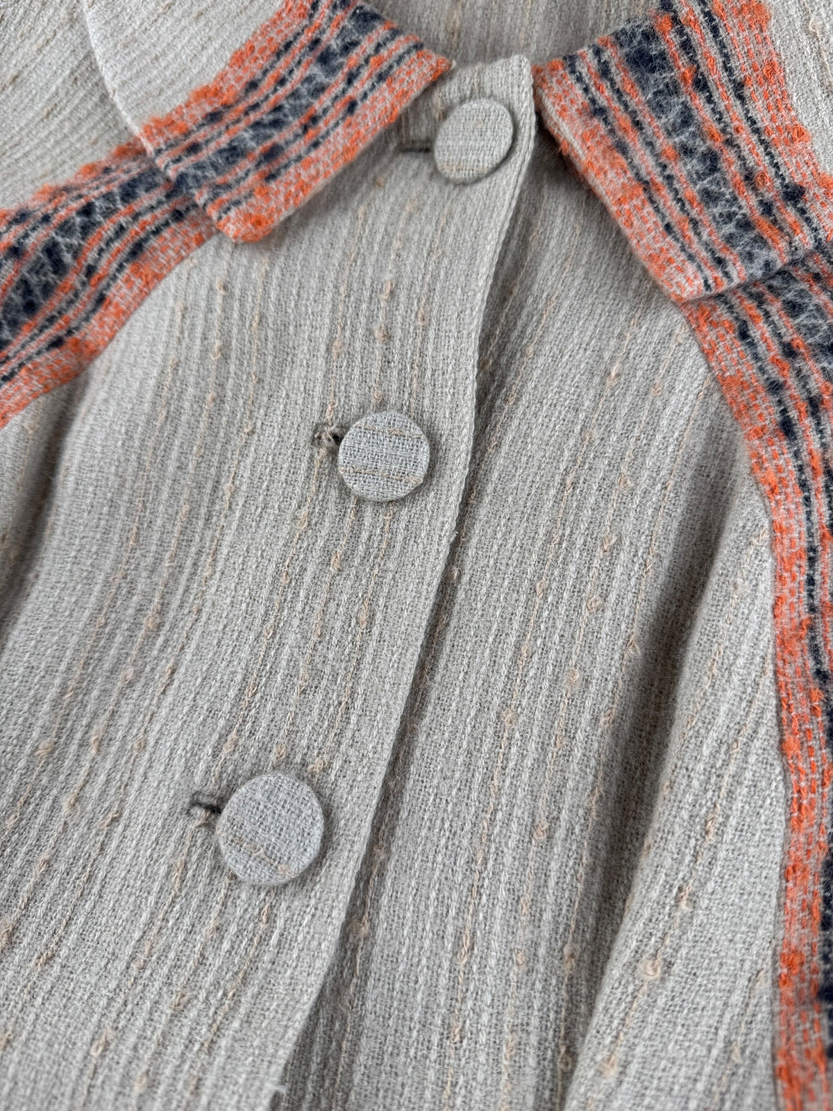 Buttons on Vintage Knit Batwing Wiggle Dress SZ S/M
