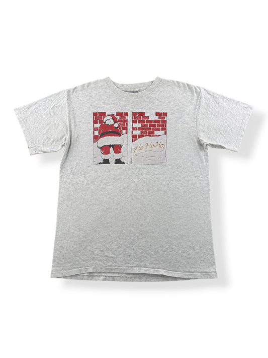 Front of Vintage Naughty Santa Ho Ho Ho Tee SZ XL (Fits L)