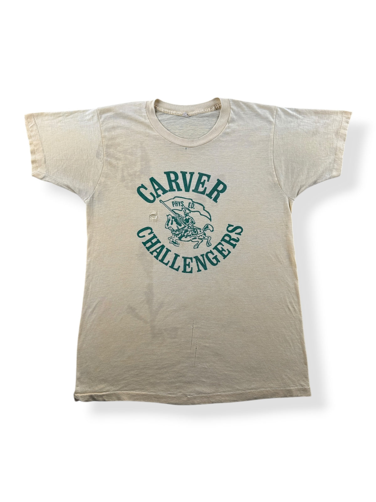 Front of Vintage 70s Era Carver Challengers Tee SZ L (Fits M)