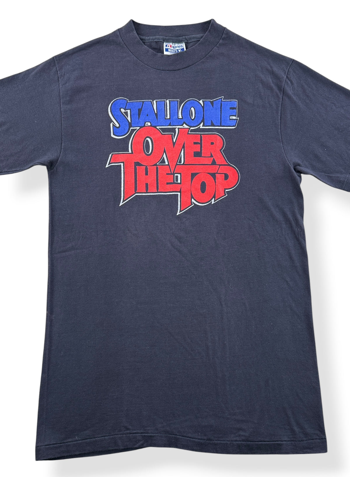 Close-up of Vintage Stallone Over The Top Tee SZ M (Fits S)