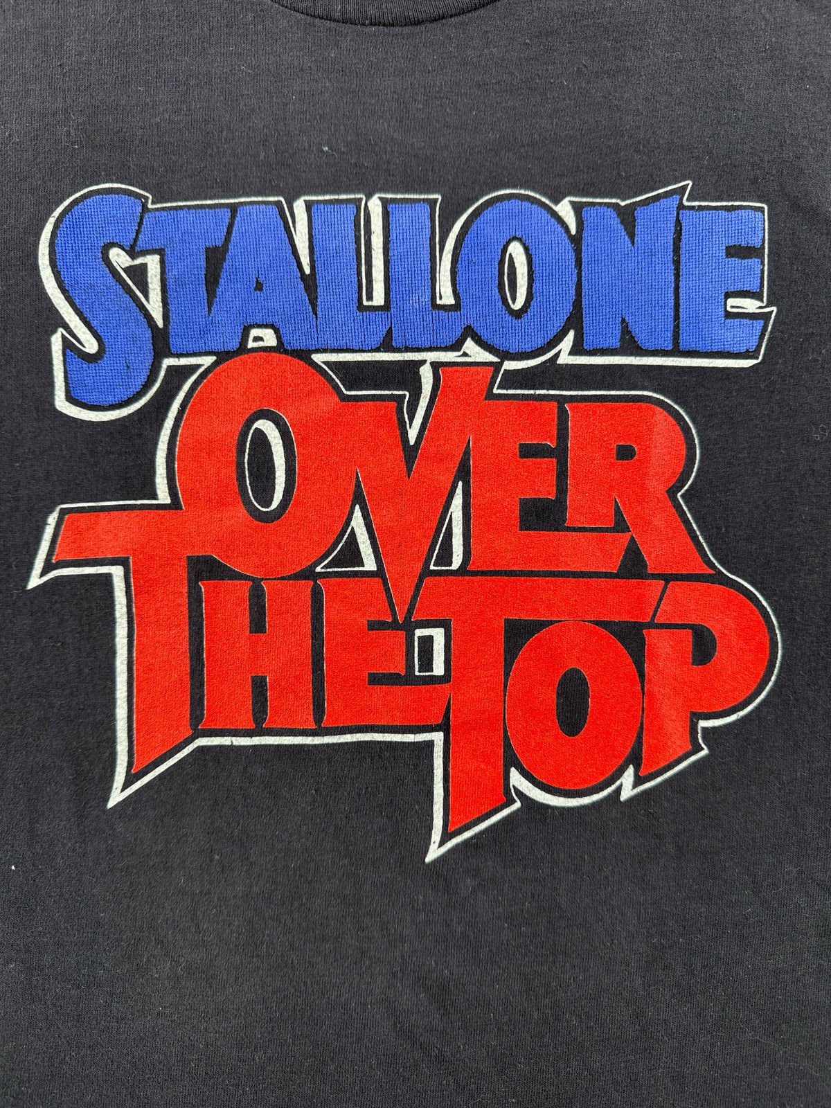 Front graphic on Vintage Stallone Over The Top Tee SZ M (Fits S)