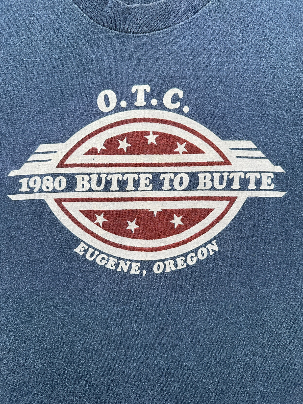 Front graphic on Vintage 1980 Butte To Butte OTC Tee SZ L (Fits S)
