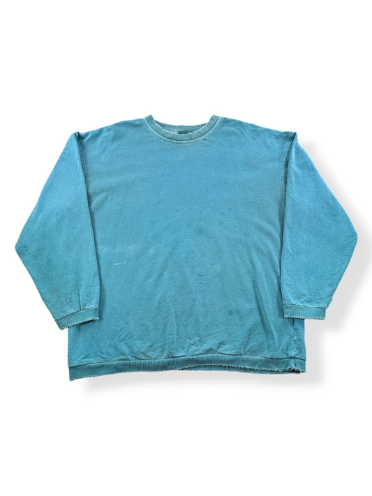 Front of Vintage Teal Distressed Crewneck SZ XL
