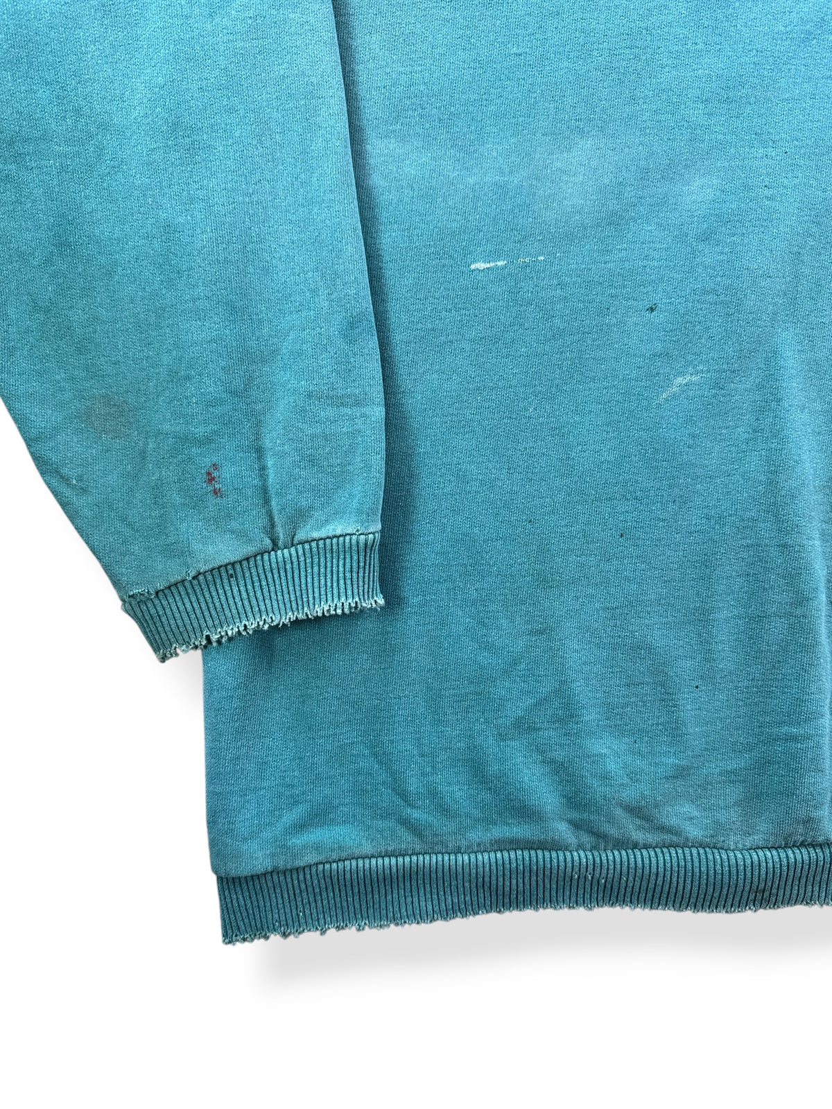Distressing on Vintage Teal Distressed Crewneck SZ XL