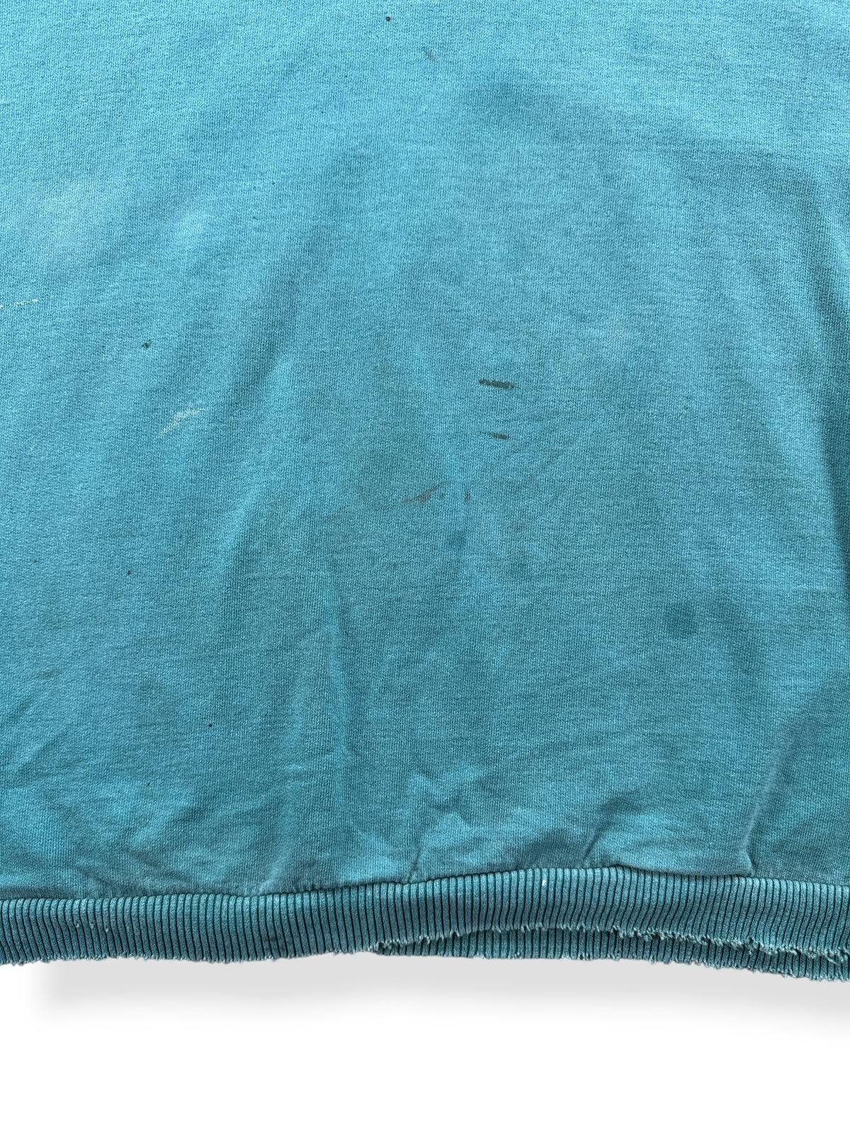 Staining on Vintage Teal Distressed Crewneck SZ XL