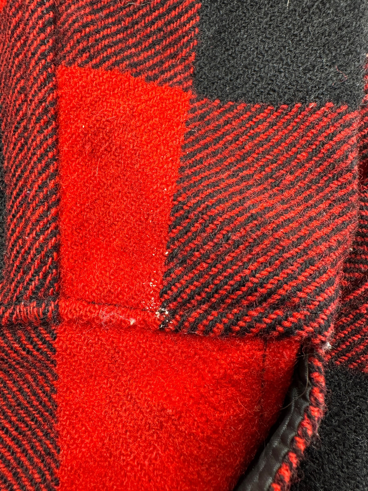 Paint specks on Vintage LL Bean Script Era Zip Up Wool Jacket SZ L