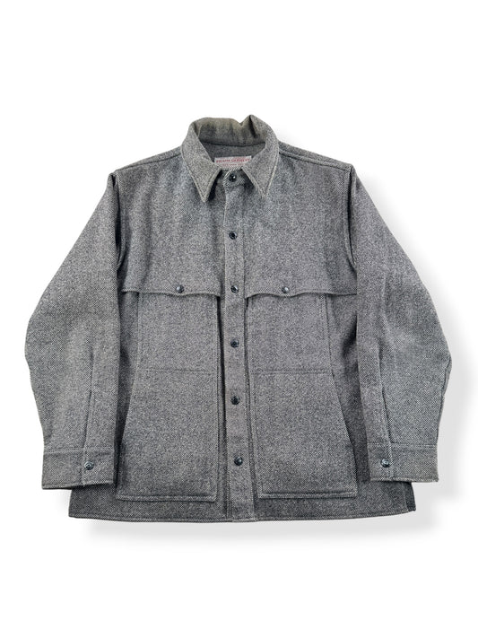 Front of Vintage Herringbone Filson Cape Coat SZ M