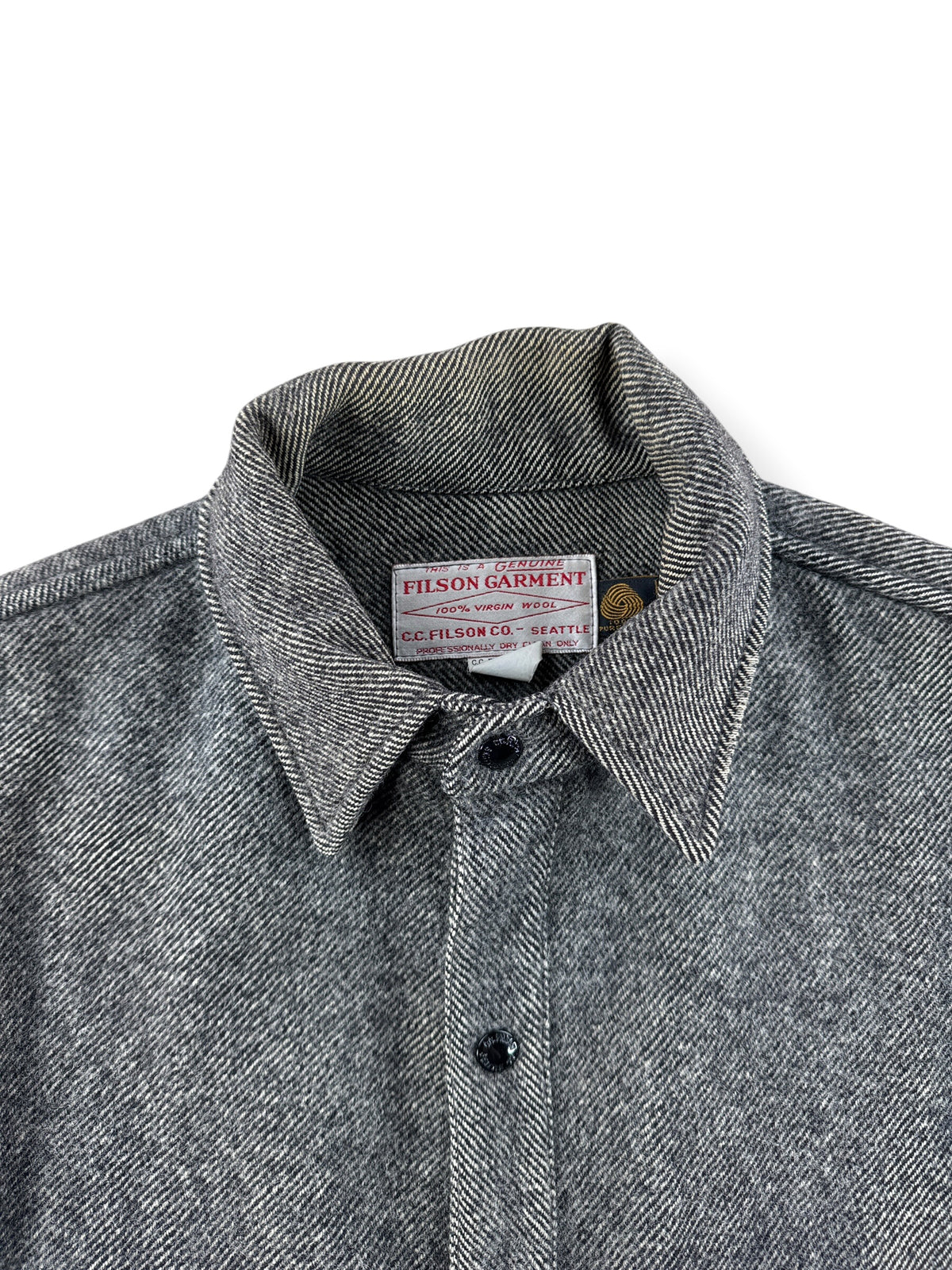 Collar on Vintage Herringbone Filson Cape Coat SZ M