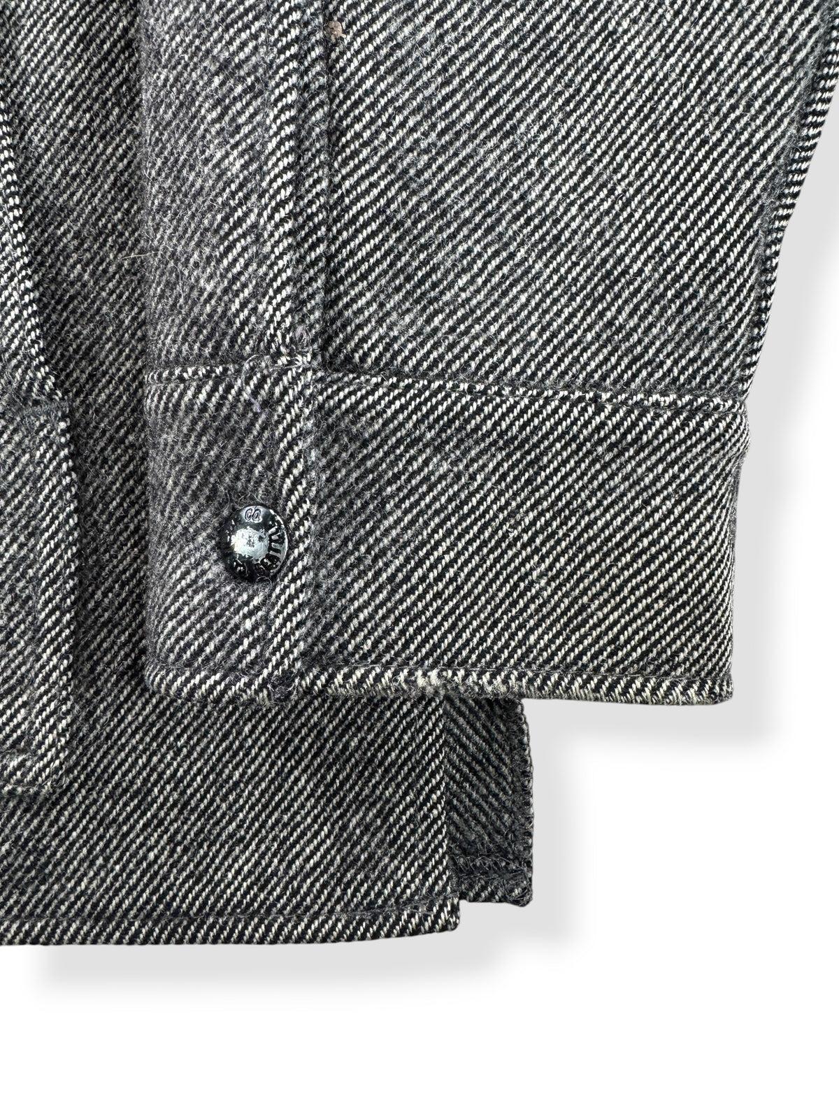 Cuff on Vintage Herringbone Filson Cape Coat SZ M
