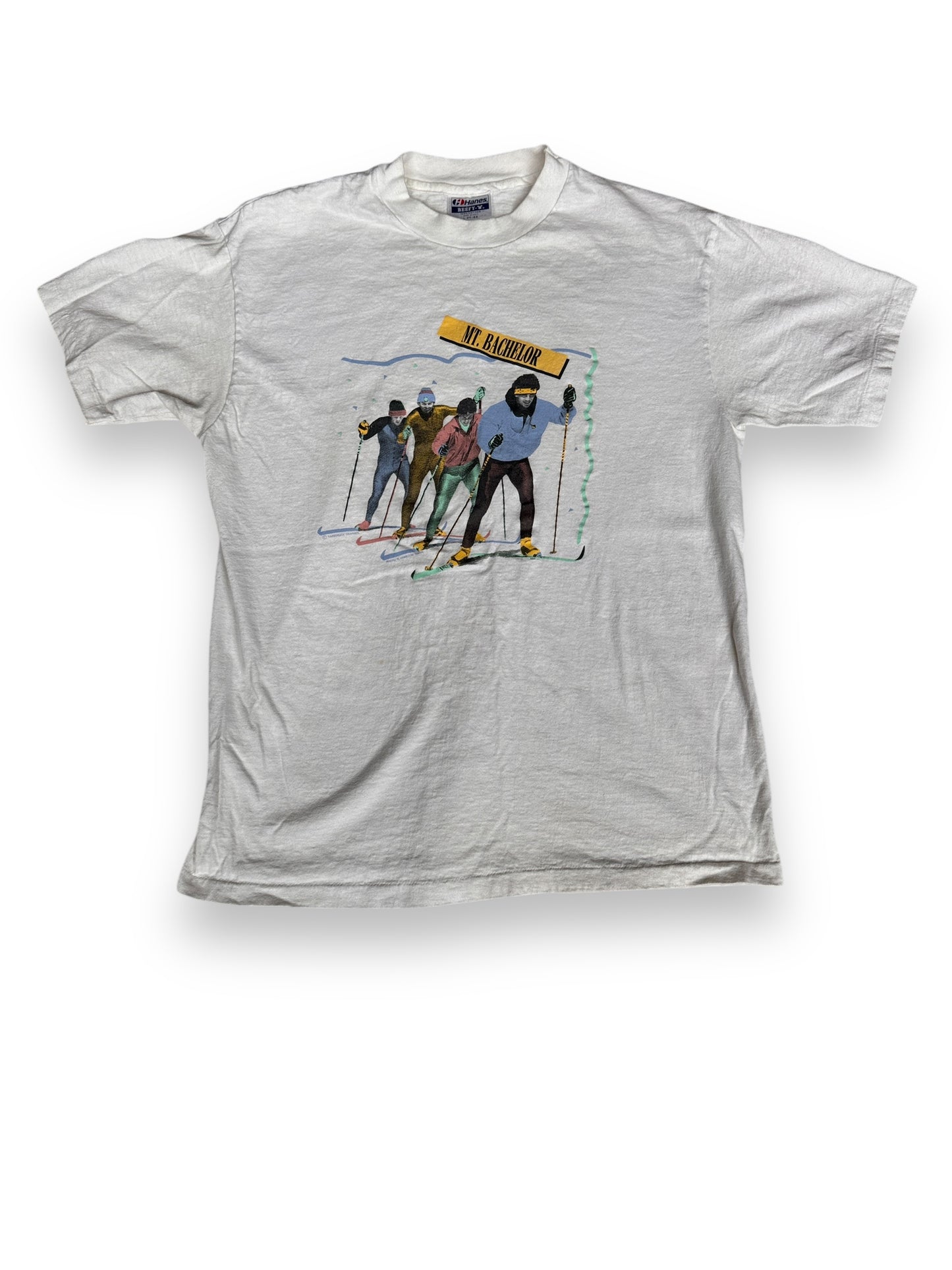 Front View of Vintage Mt. Bachelor Skiing Tee SZ L