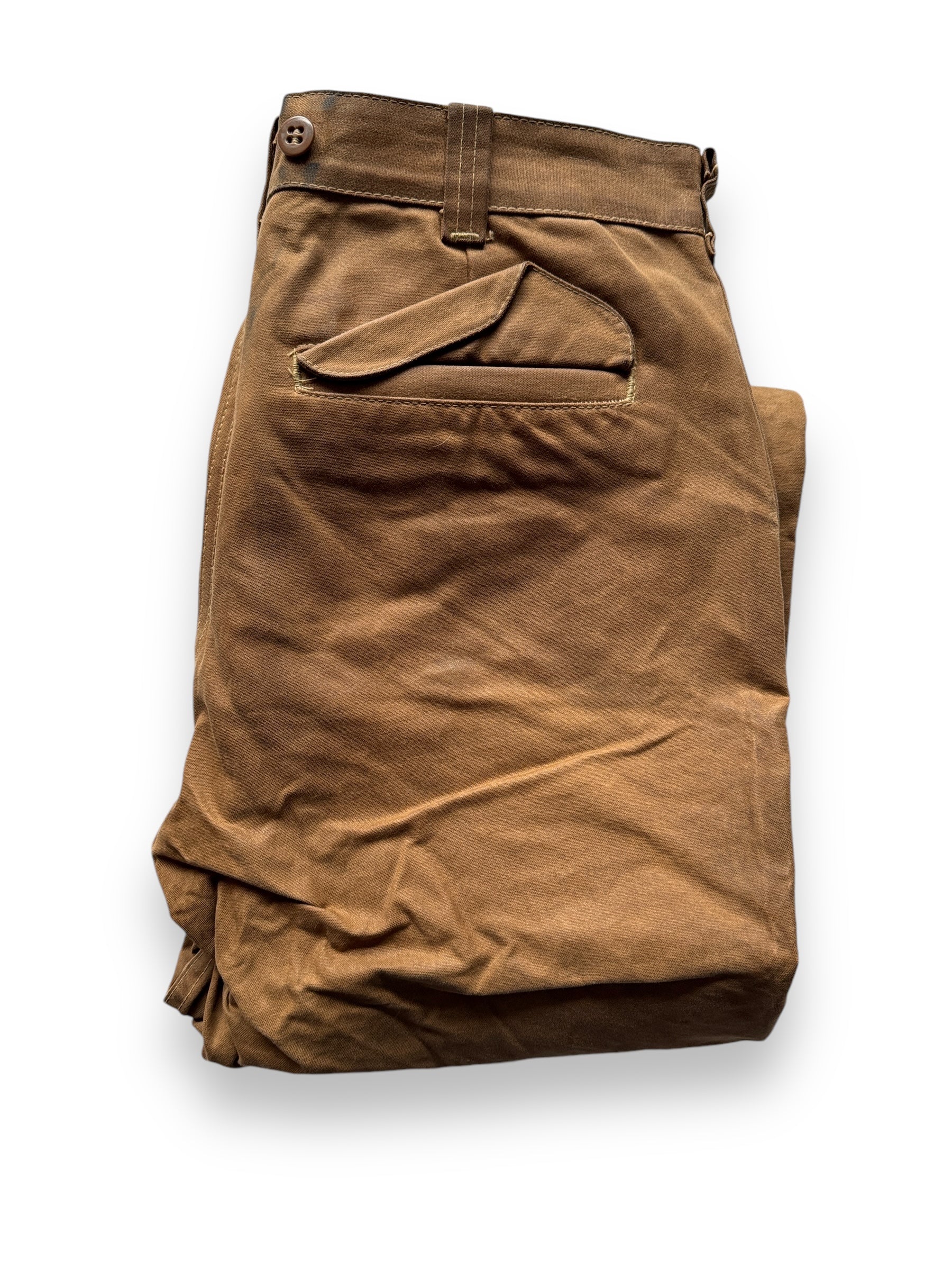 Folded View of Vintage Filson Single Tin Trousers W34