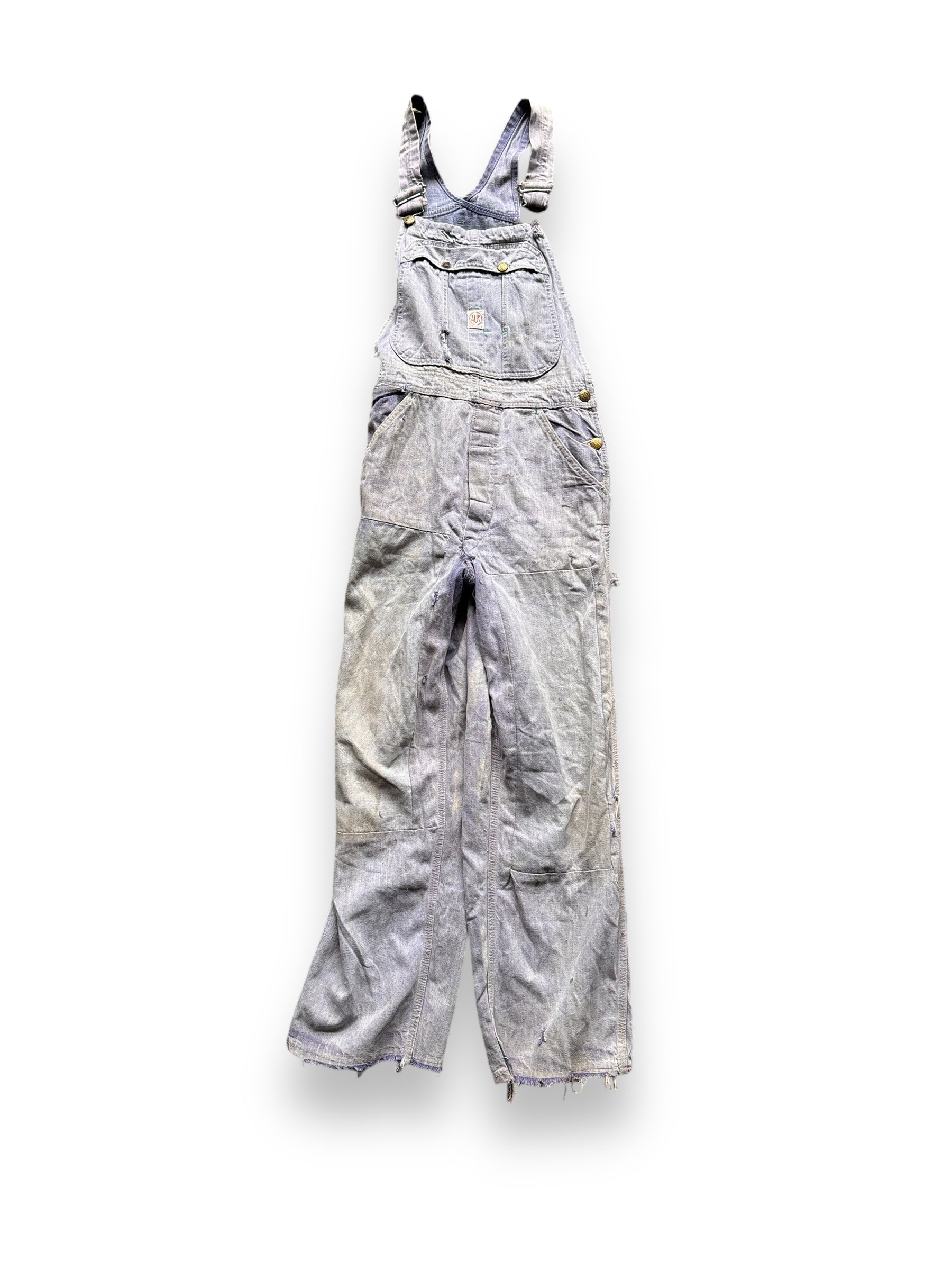 Front View of Vintage Faded Tuf Nut Overalls SZ SM