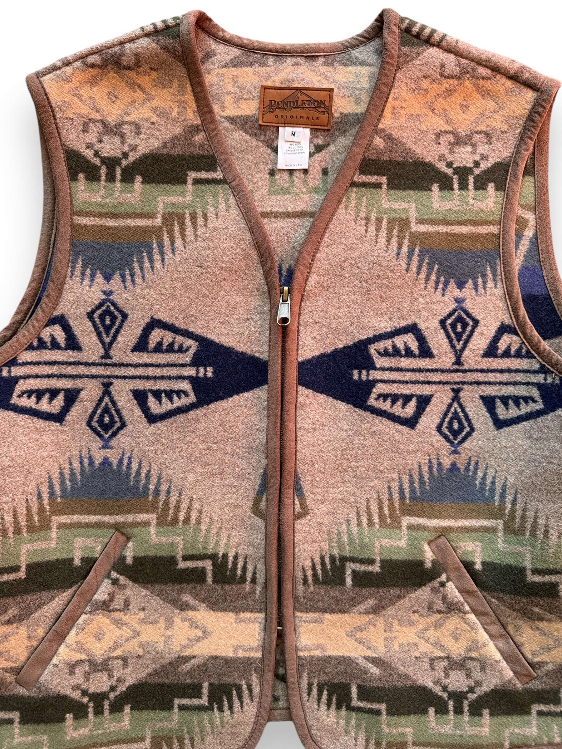 Upper Front View of Pendleton Original Vest SZ M