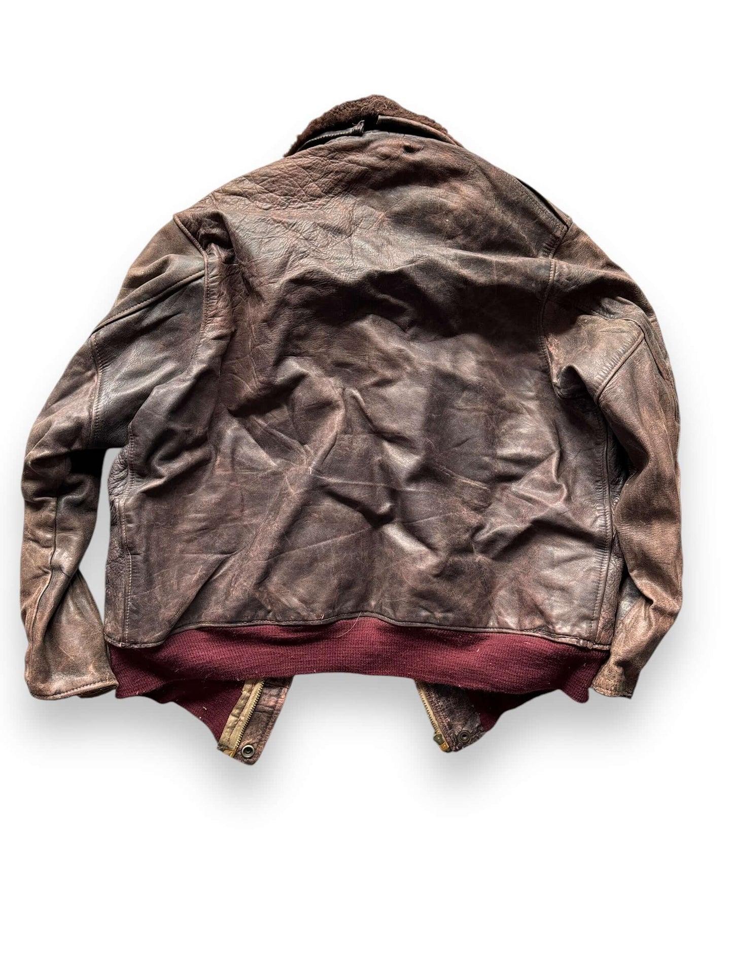 Rear View of Vintage Grais Horsehide Jacket SZ L