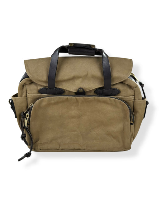 Front View of Filson Rugged Twill Padded Computer Bag Style 258