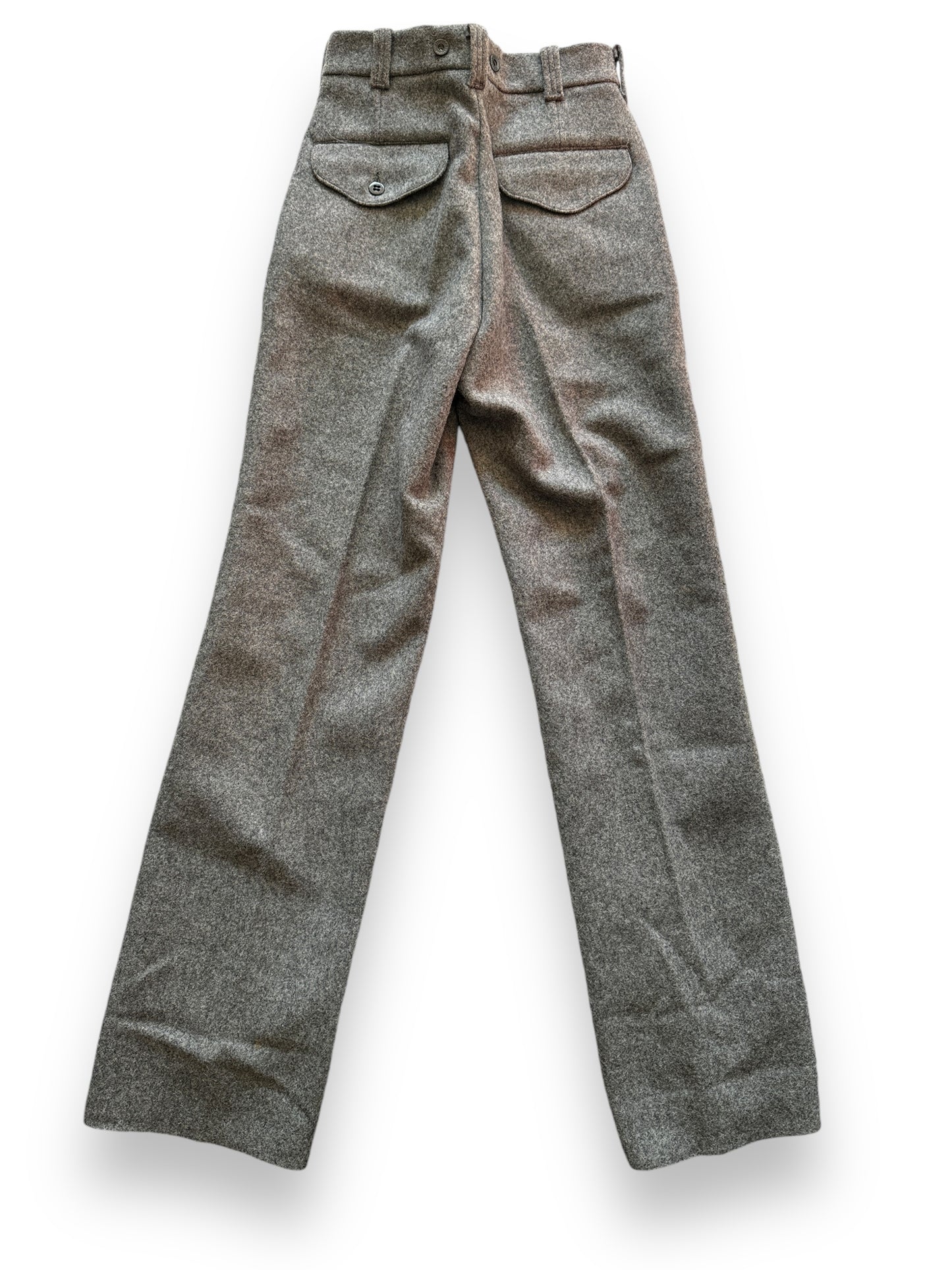 Rear View of Vintage Filson Heather Grey Wool Trousers W28