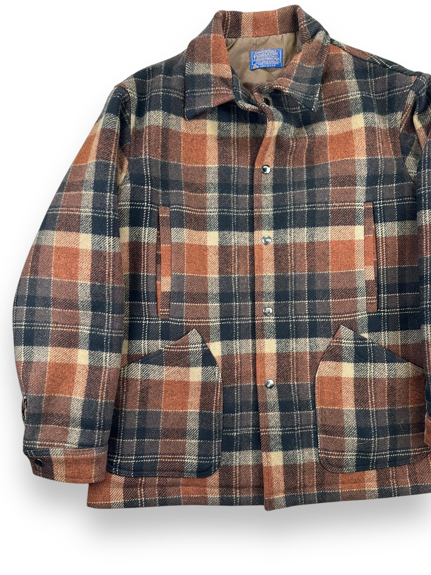 Front Right View of Vintage Pendleton Wool Jacket SZ L