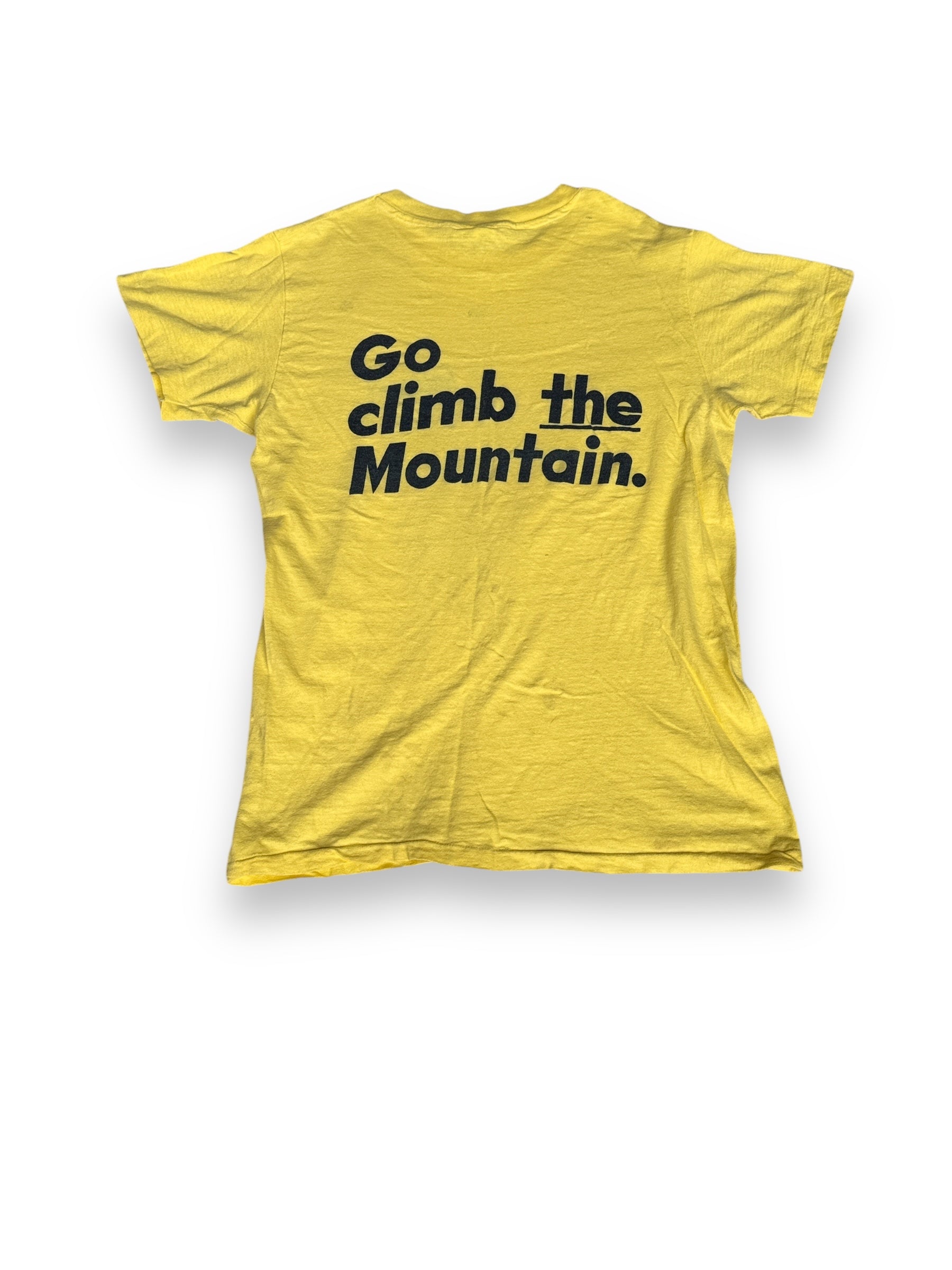 Rear View of Vintage Yellow Mt. Rainier Tee SZ M