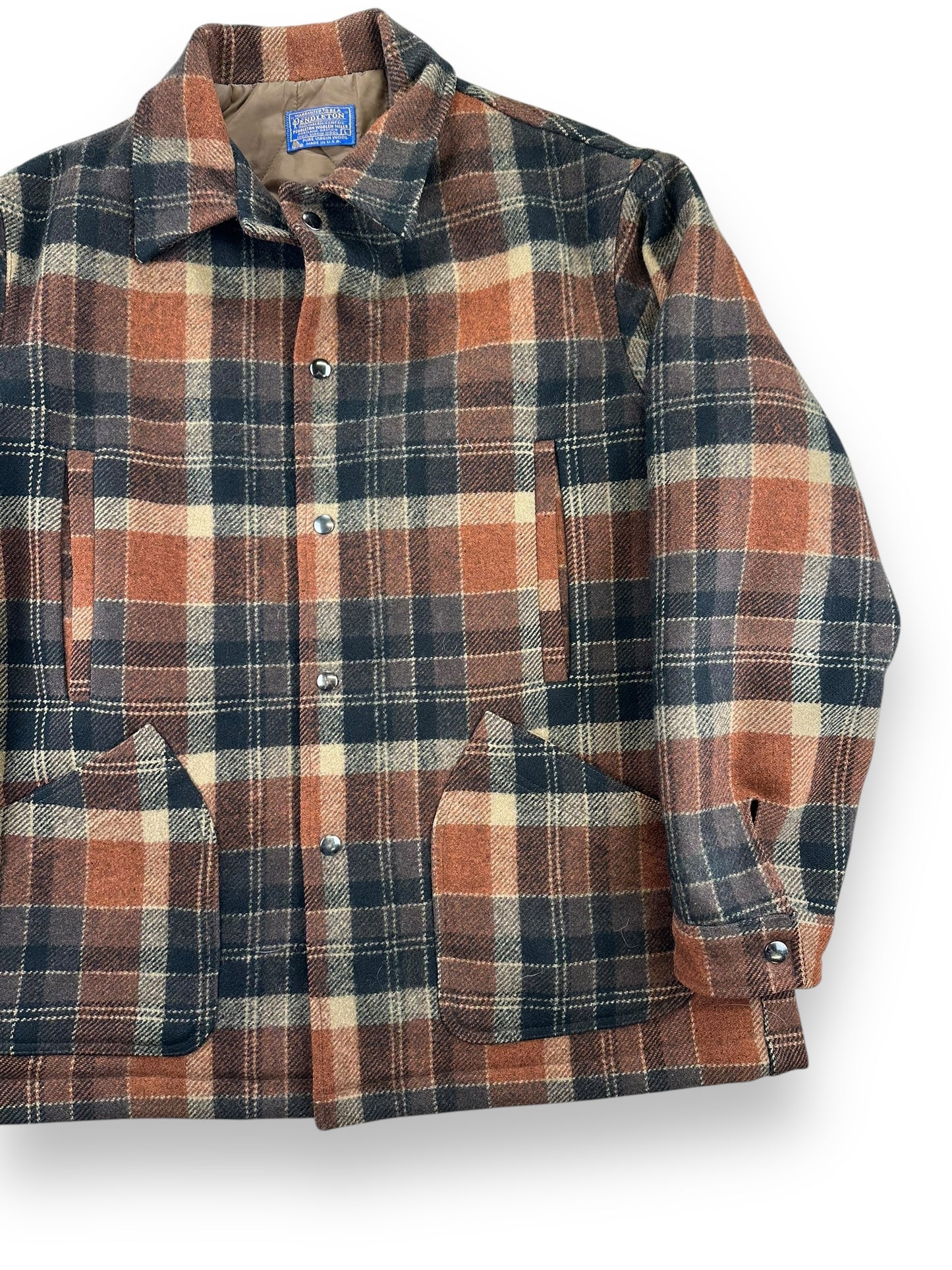 Front Left View of Vintage Pendleton Wool Jacket SZ L