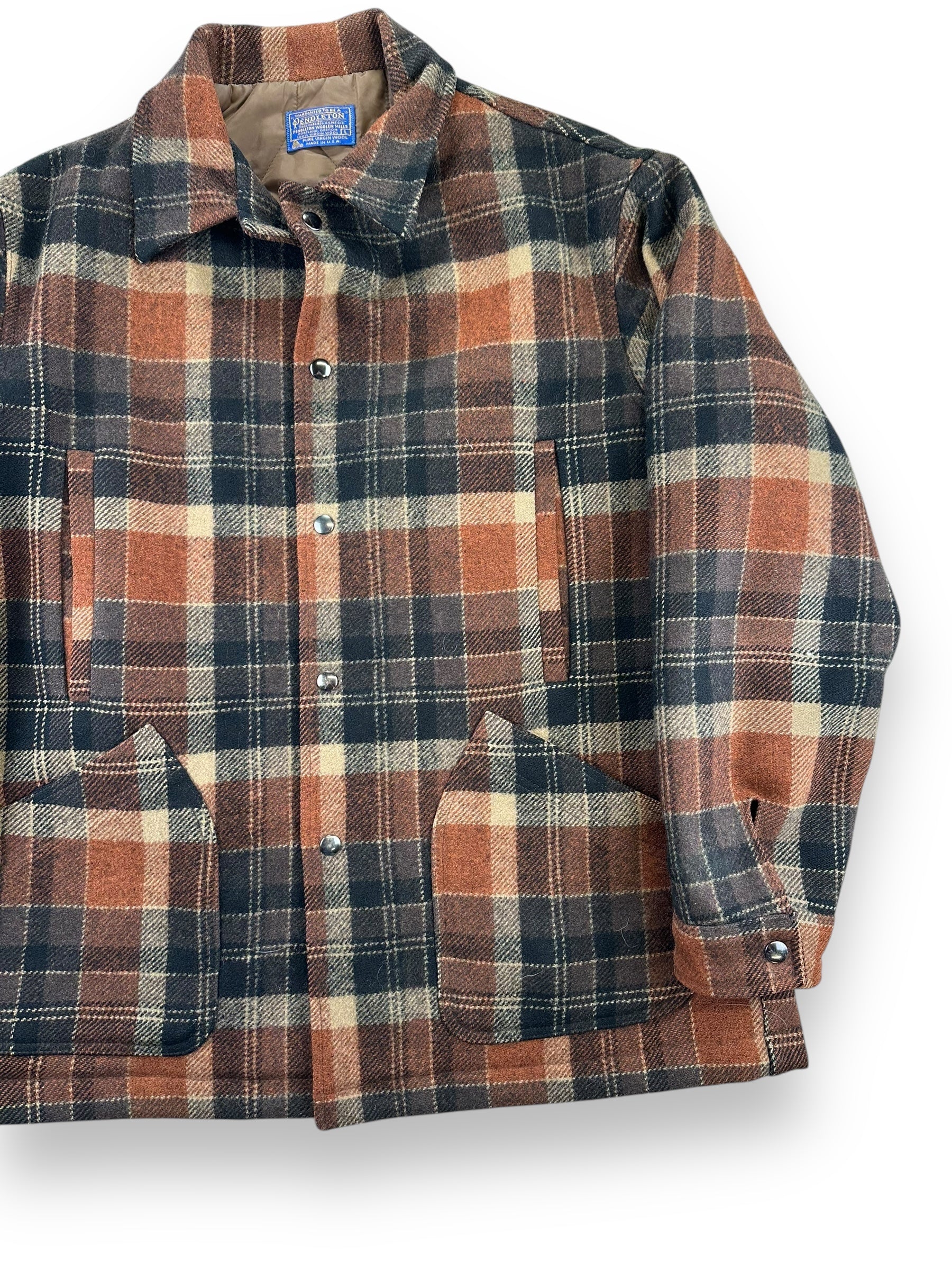 Front Left View of Vintage Pendleton Wool Jacket SZ L