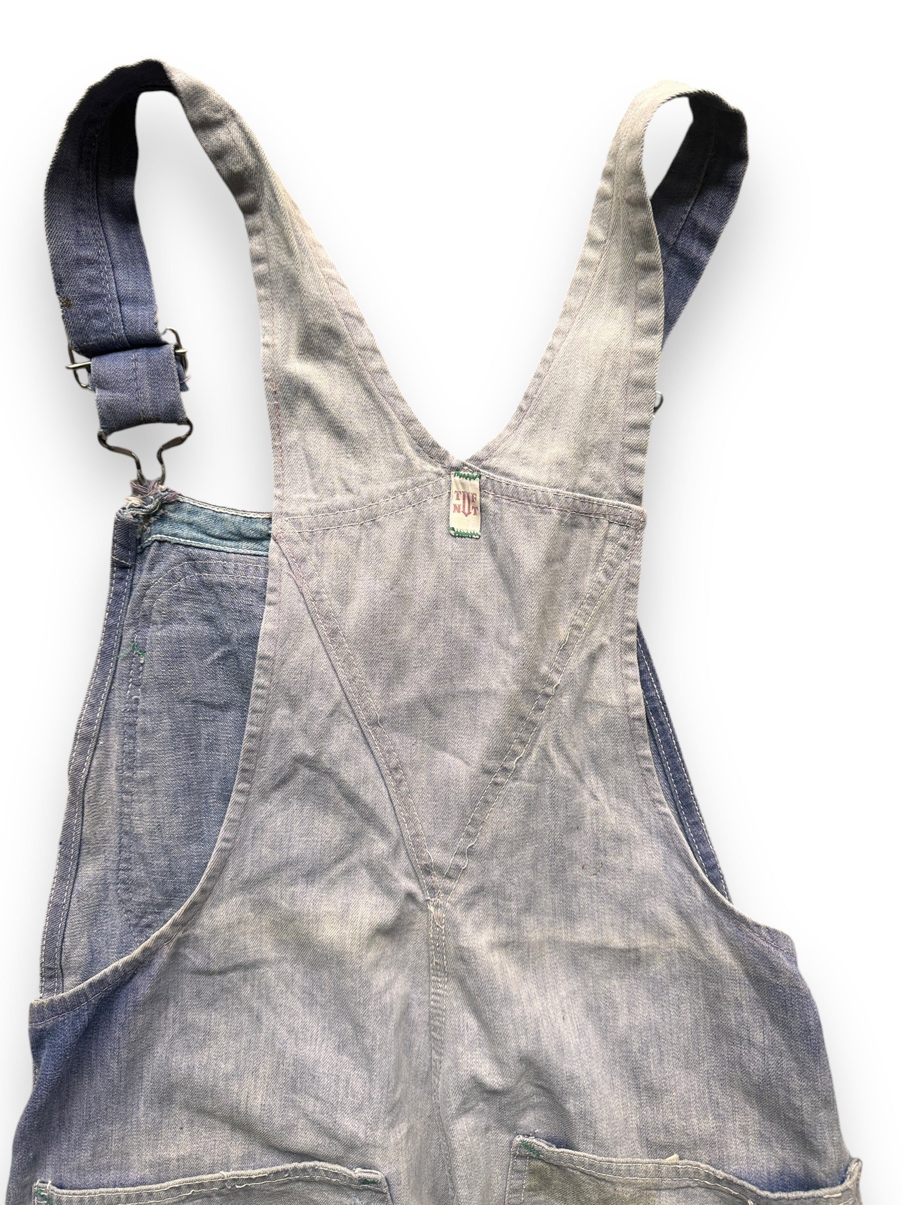 Rear Straps On Vintage Faded Tuf Nut Overalls SZ SM