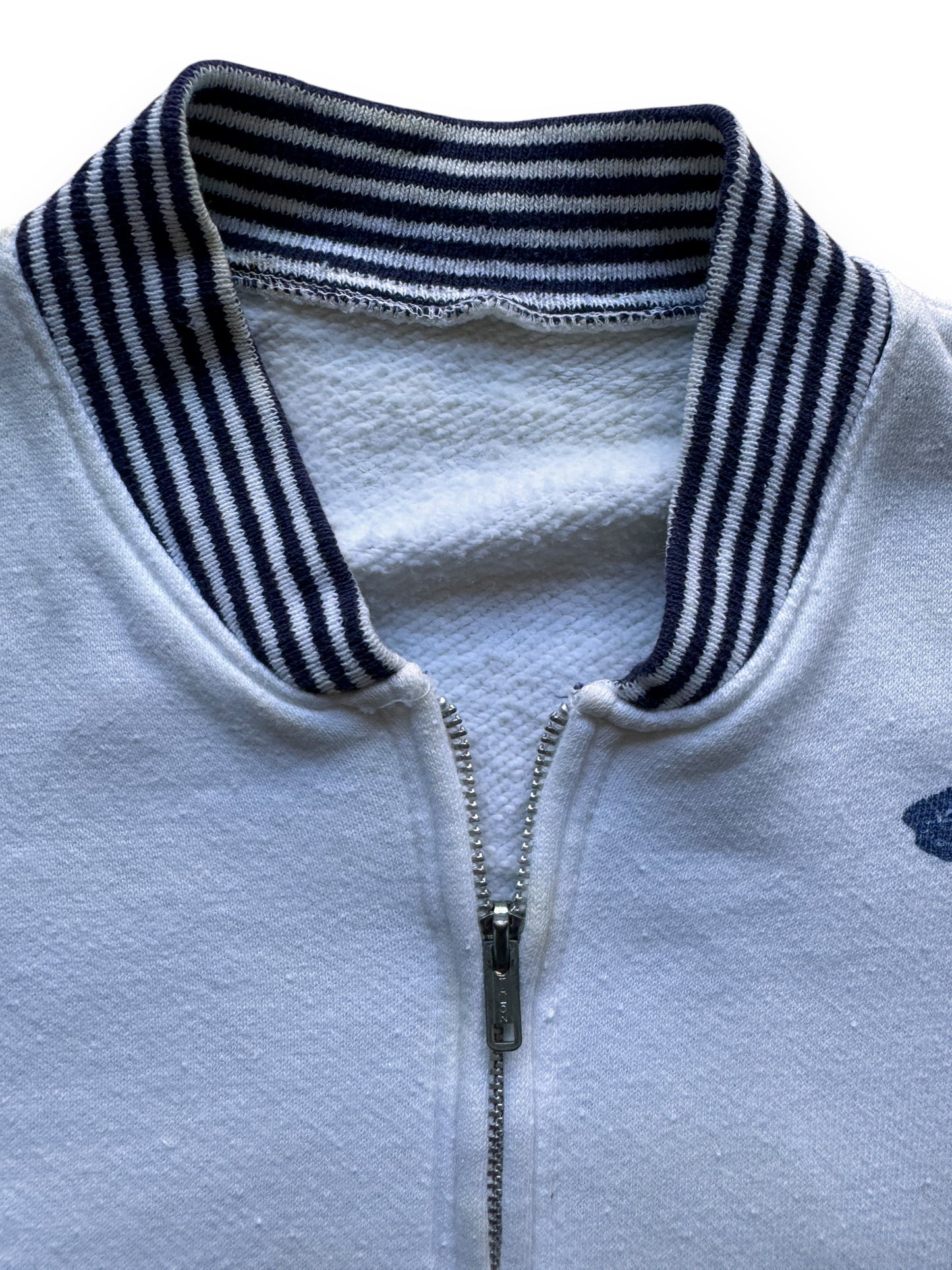 Collar View of Vintage Seattle World's Fair 1962 Zip-Up Sweatshirt SZ M
