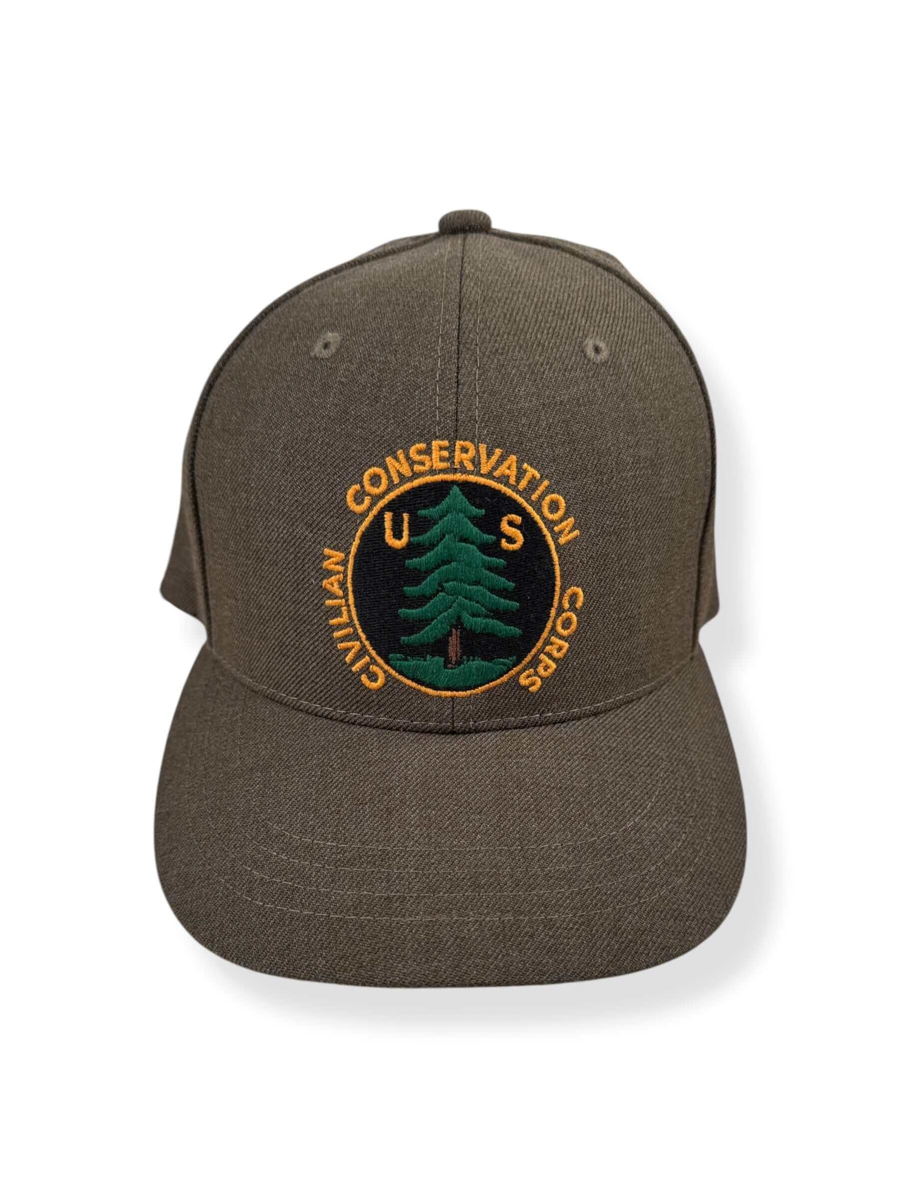 Front Detail of Filson CCC Civilian Conservation Corps Wool Hat