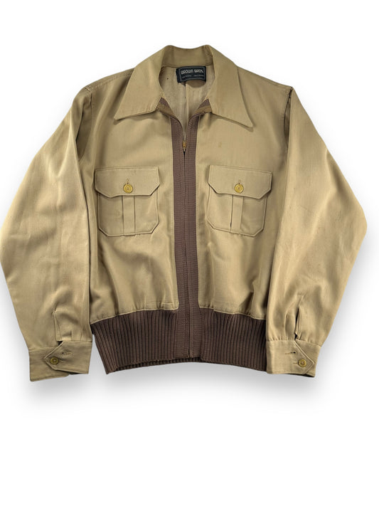 Front View of Vintage Brown Bros Gabardine Ricky Jacket SZ XL