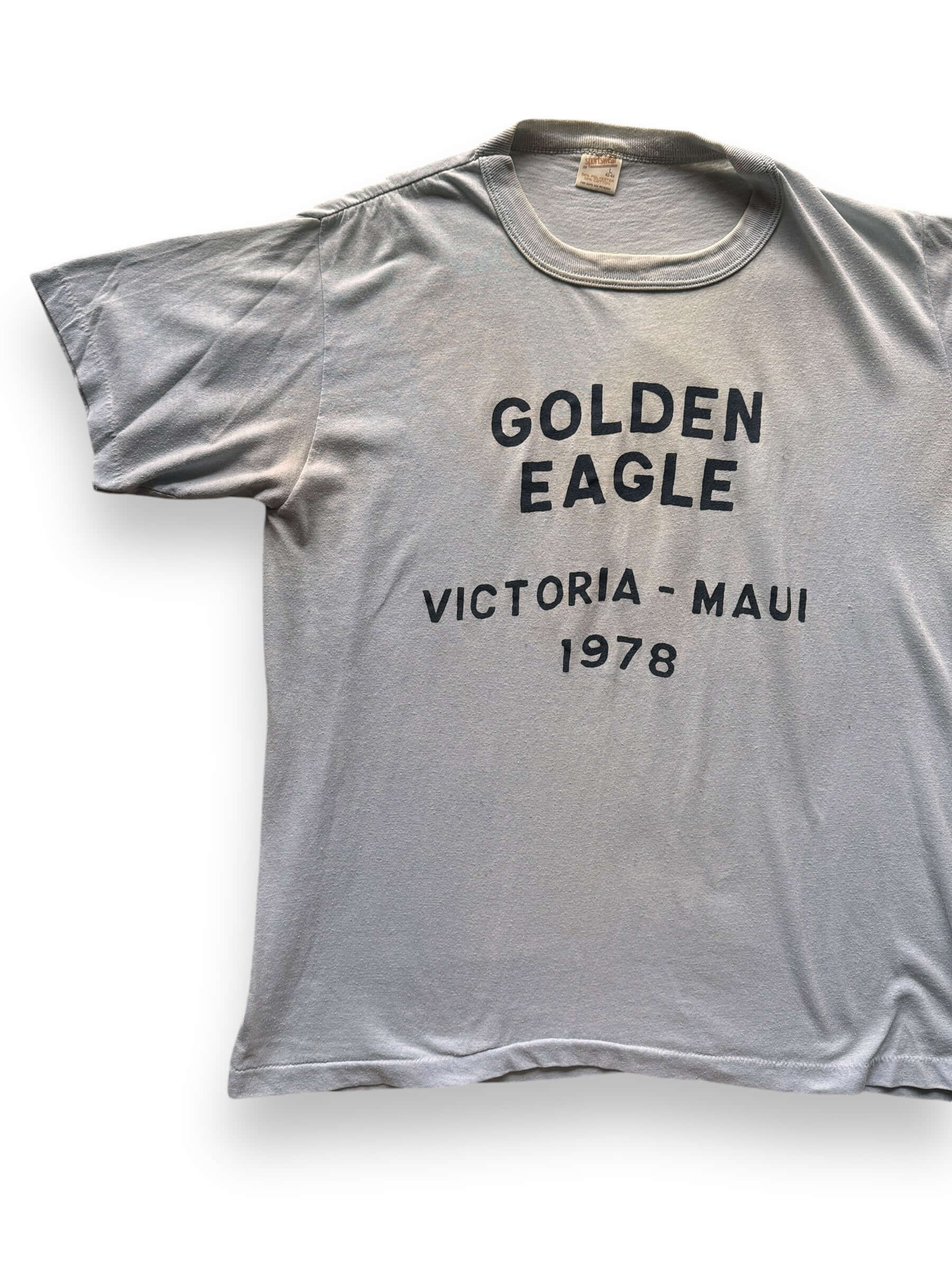 Front Right View of Vintage Golden Eagle Cycle Club Tee SZ L