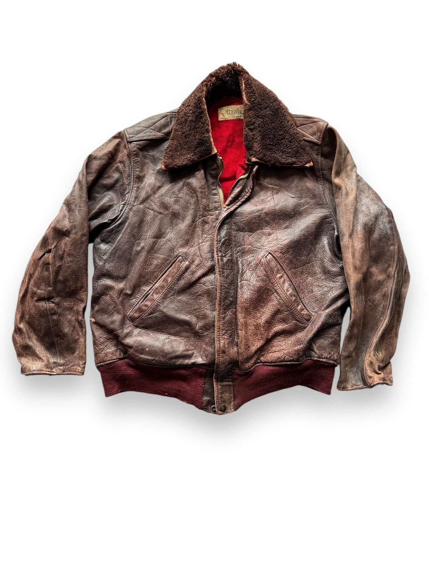 Front View of Vintage Grais Horsehide Jacket SZ L